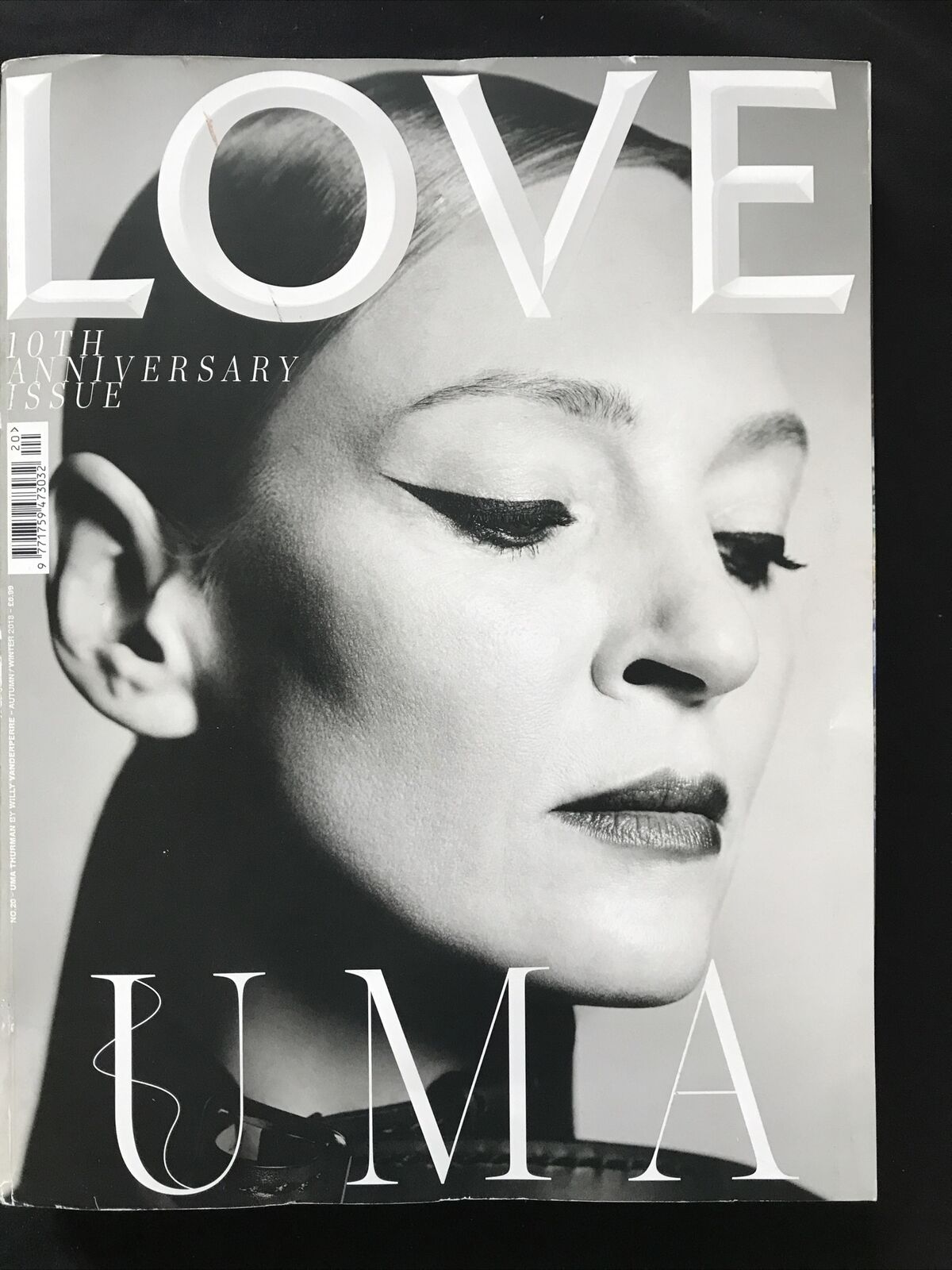 LOVE MAGAZINE no. 20 - 10th anniversary issue UMA THURMAN