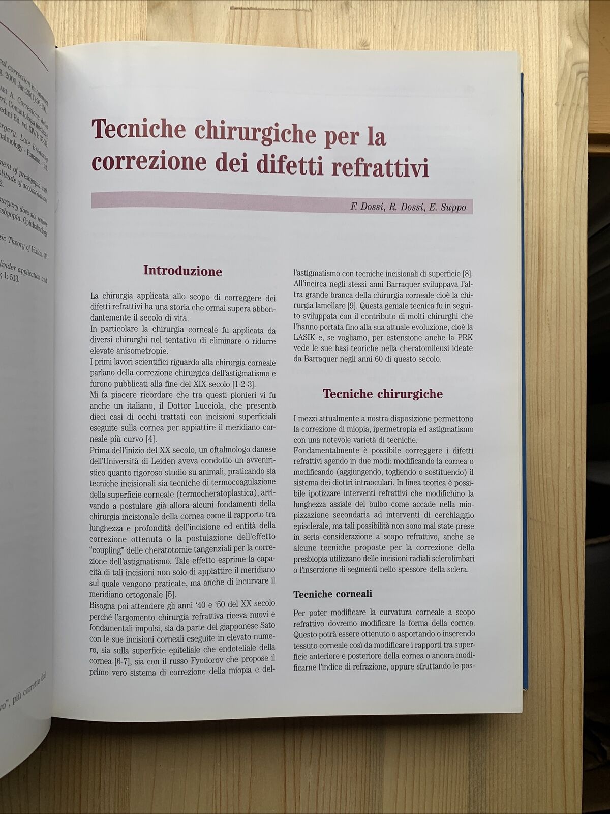Chirurgia Refrattiva, Principi e Tecniche. Fabiano AICCER, OFTALMOLOGIA - 2000 #