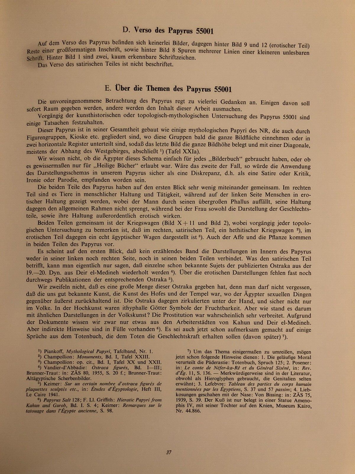 DER PAPYRUS 55001 und seine Satirisch-erotischen Zeichnungen und Inschriften