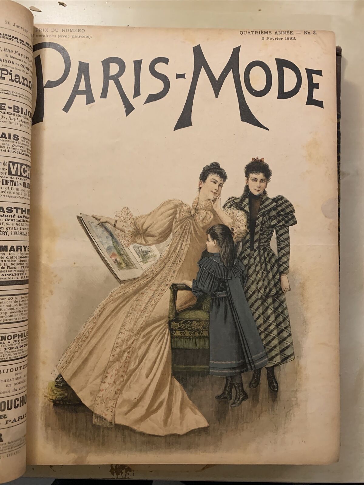 PARIS MODE antique french fashion magazine. Mode français 1893. 24 issues