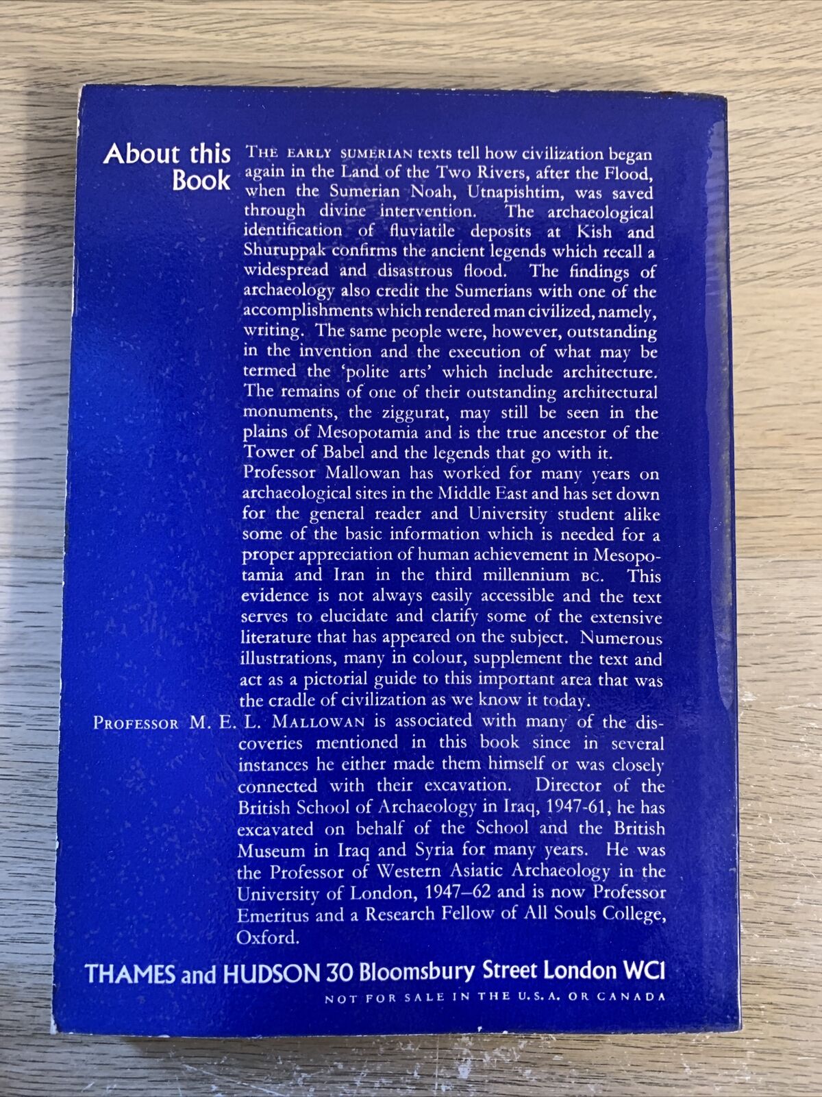 EARLY MESOPOTAMIA AND IRAN. M. E. L. MALLOWAN - Thames and Hudson 1965