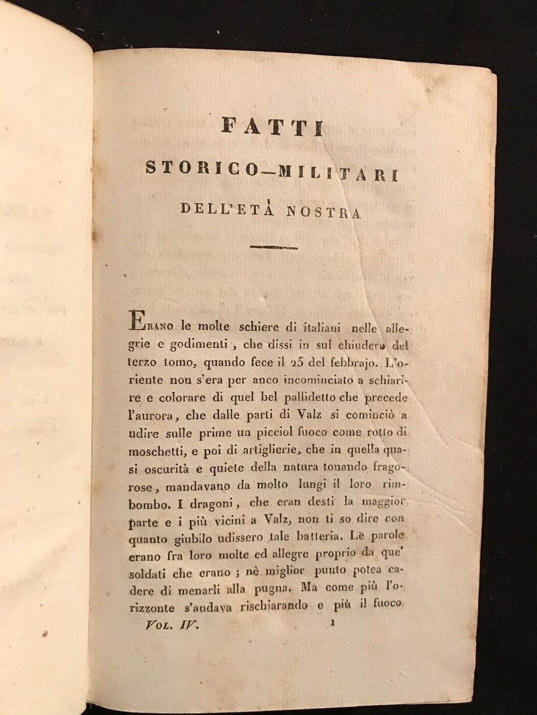 FATTI STORICO-MILITARI dell'età nostra, Antonio Lissoni, 5 vol. 1837-38-39-40-43