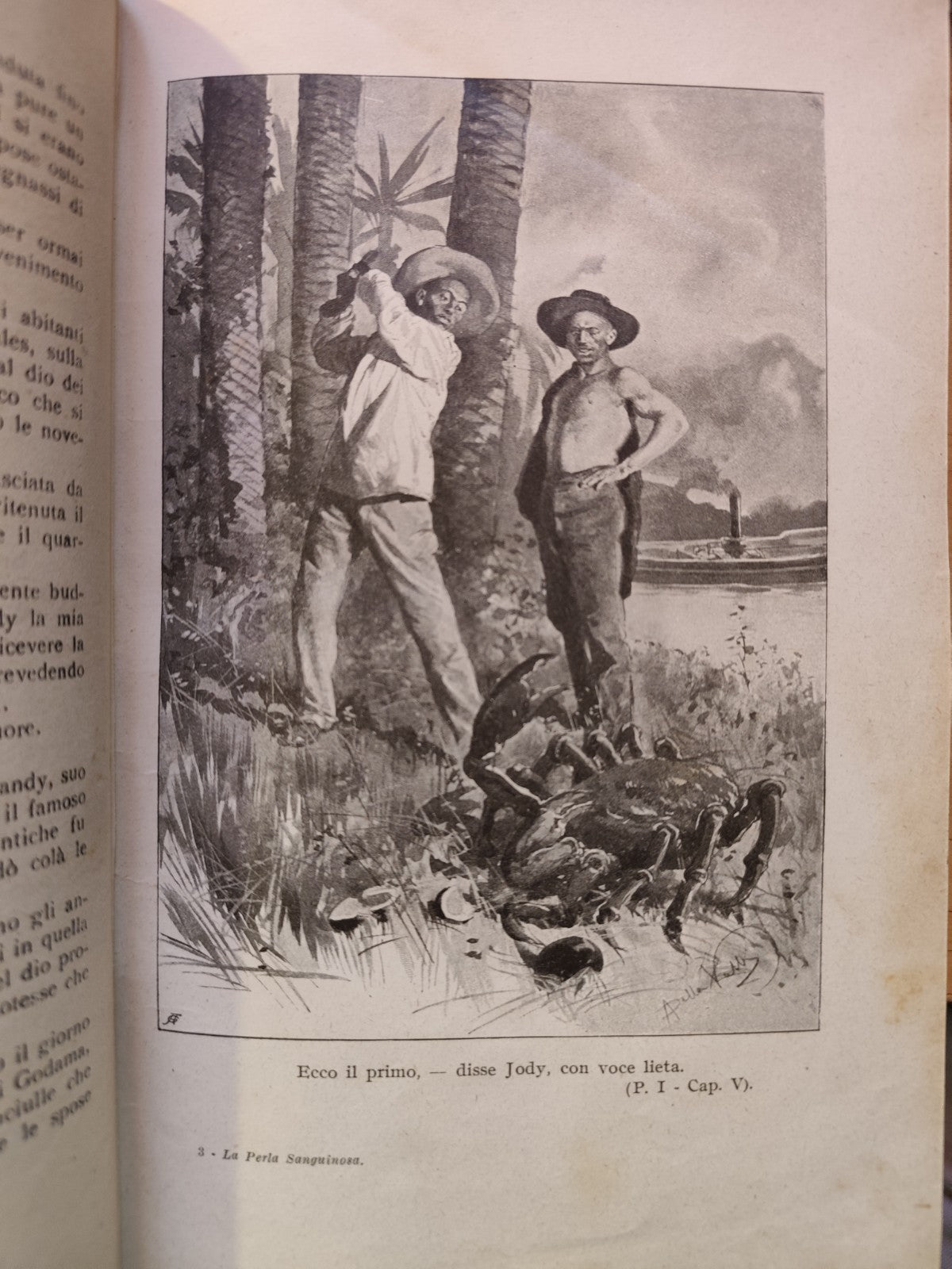 La perla sanguinosa - Emilio Salgari, Vallardi 1943