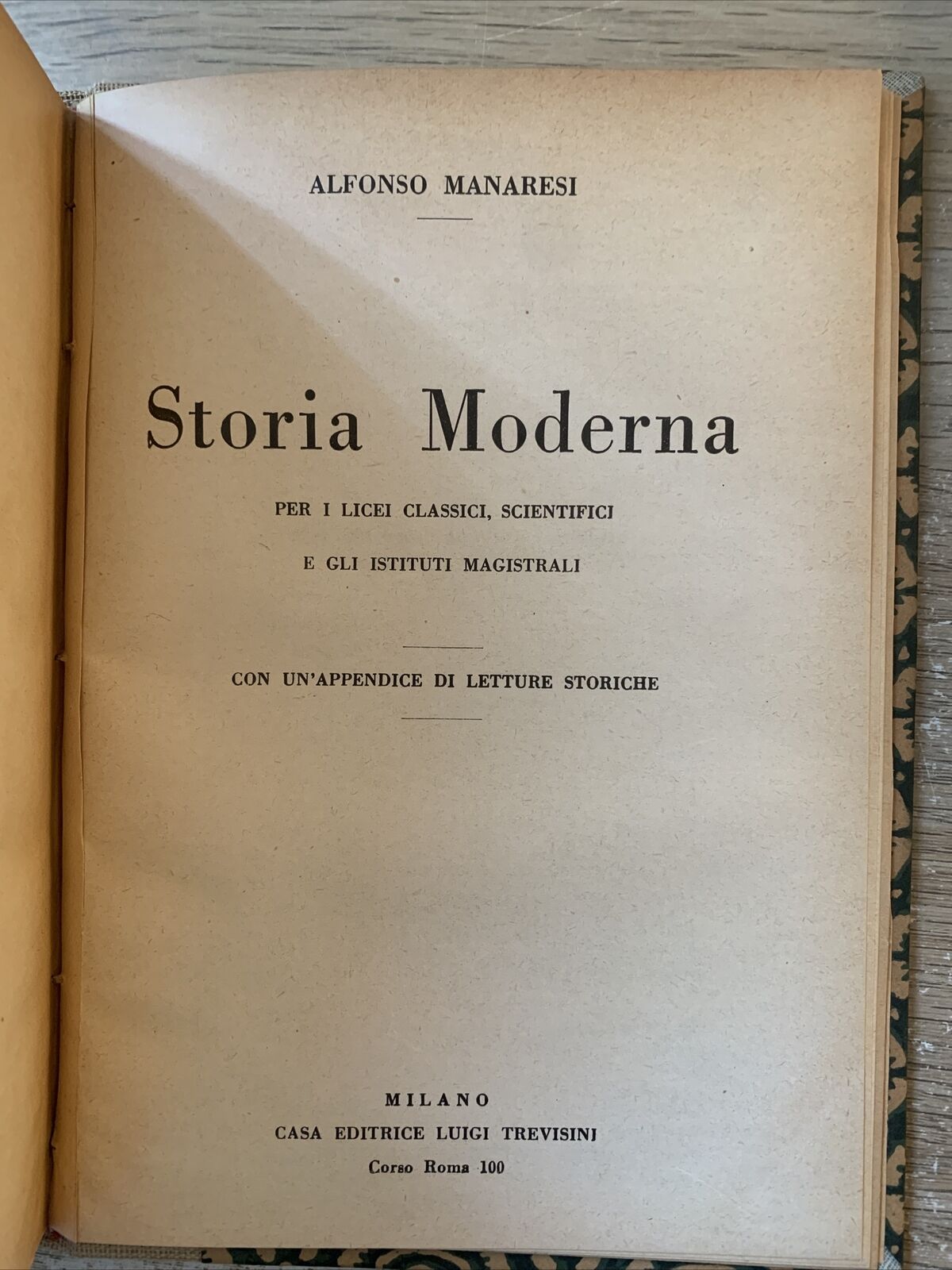STORIA MODERNA MEDIOEVALE CONTEMPORANEA. MANARESI ALFONSO 1935