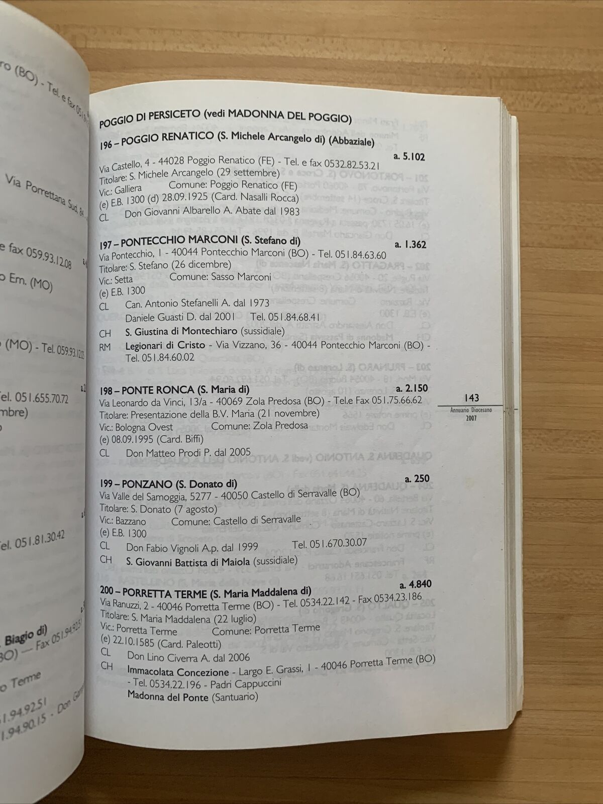 ARCIDIOCESI DI BOLOGNA - ANNUARIO DIOCESANO 2007 #