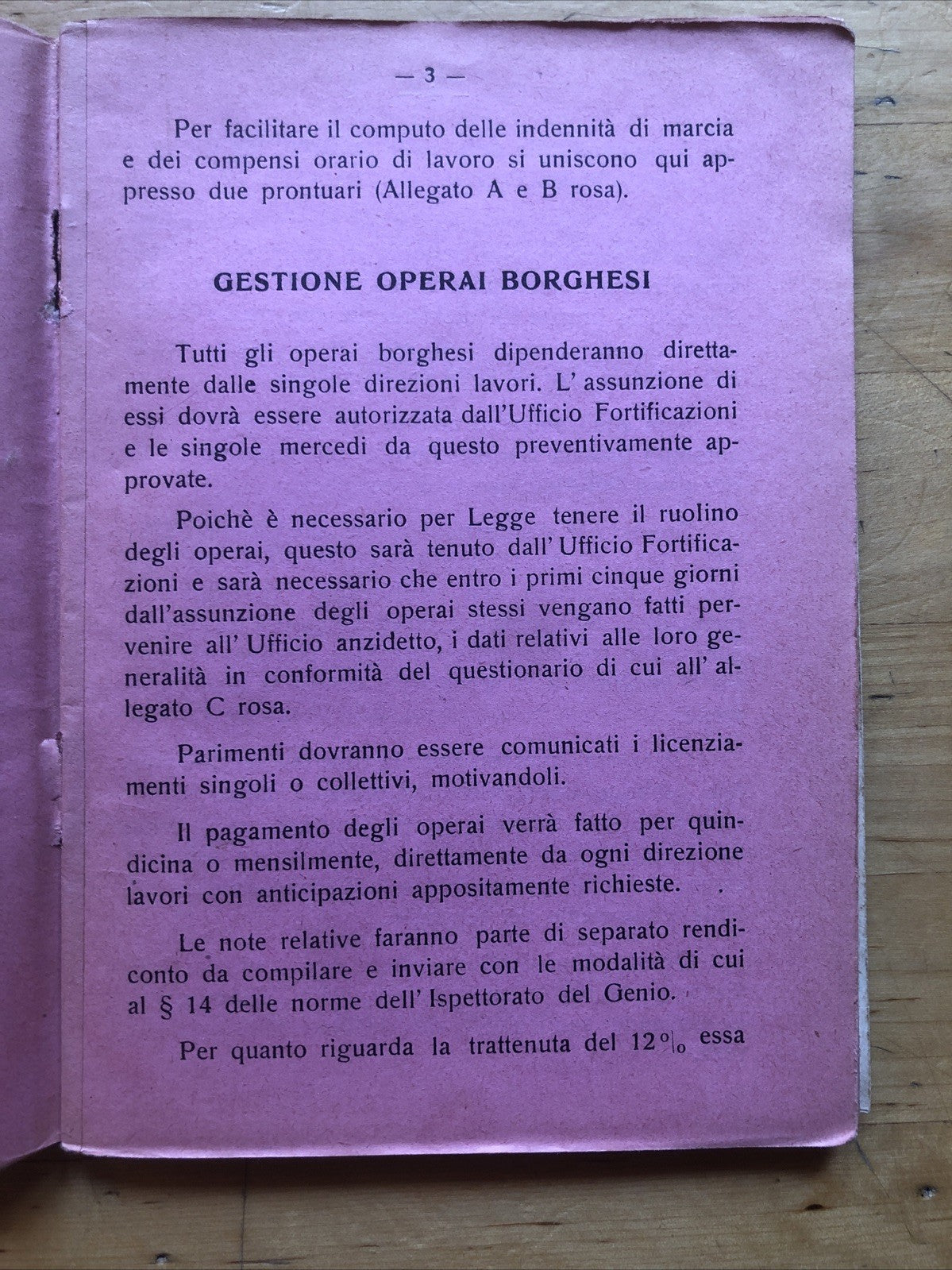 Ispettorato dell'arma del Genio Norme esecuzione dei lavori economia truppe 1931