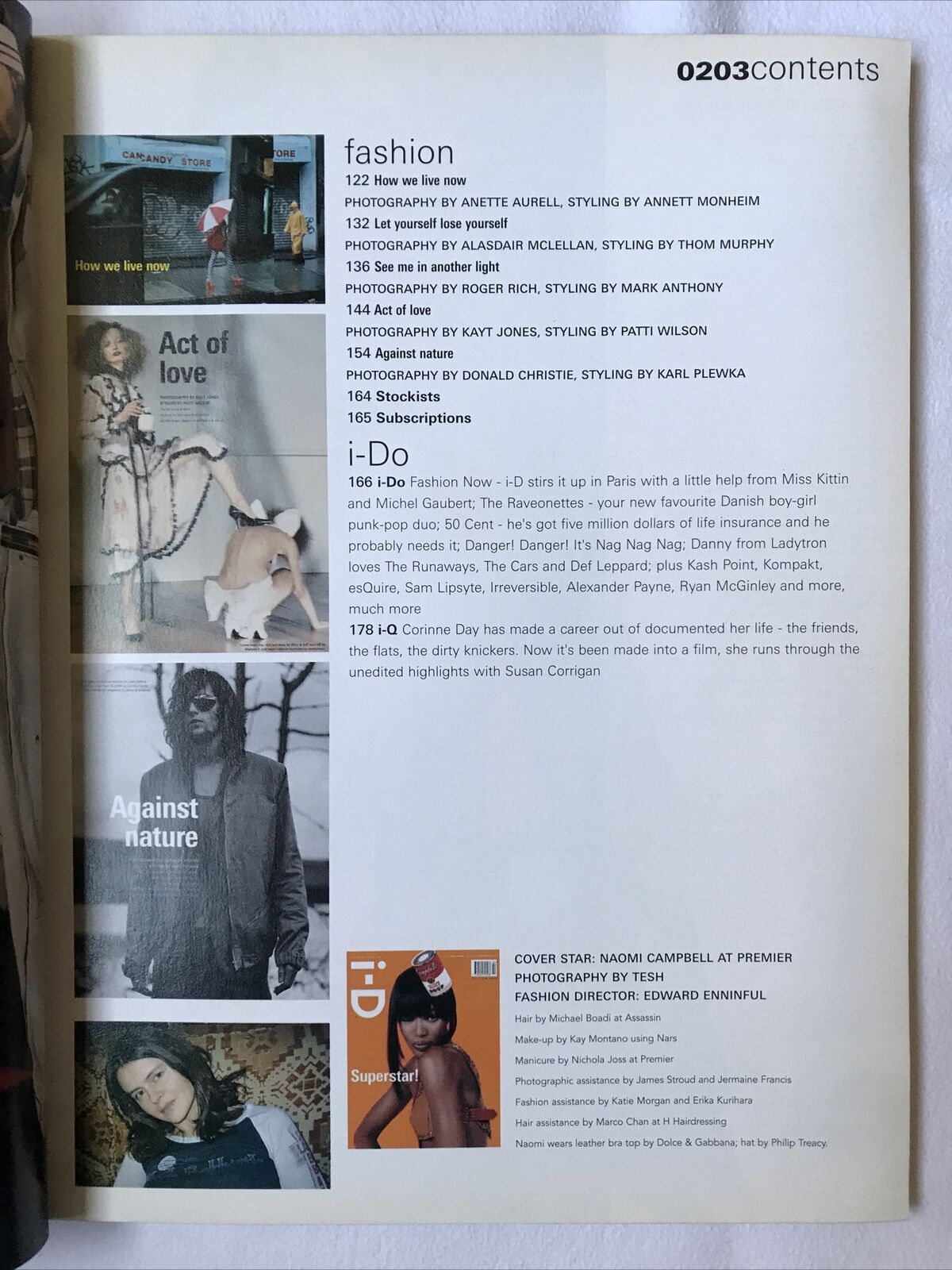 i-D Magazine no. 228 The Artistic issue - NAOMI CAMPBELL February 2003