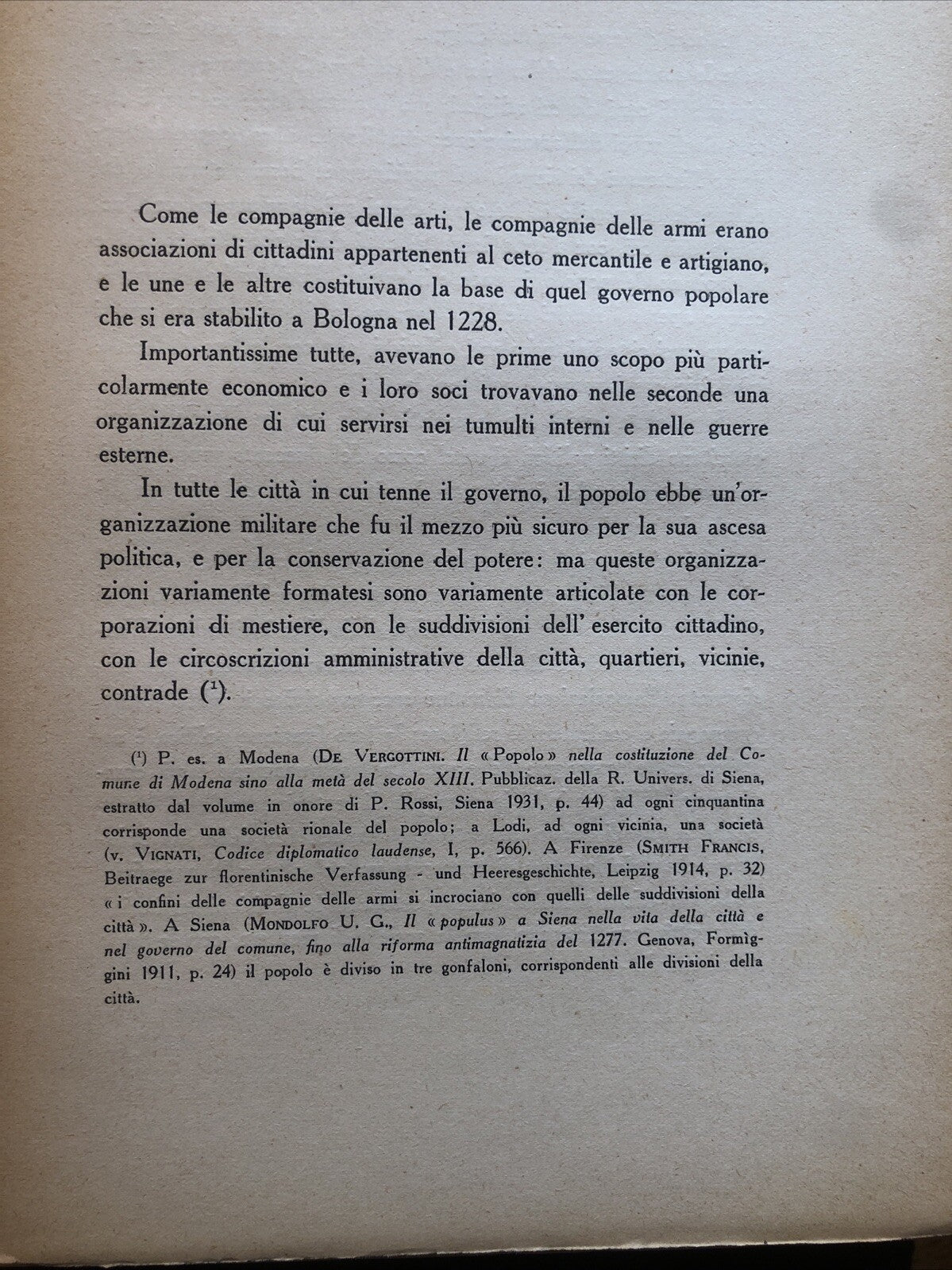 Le compagnie delle armi a Bologna, Gina Fasoli. Zanichelli 1933
