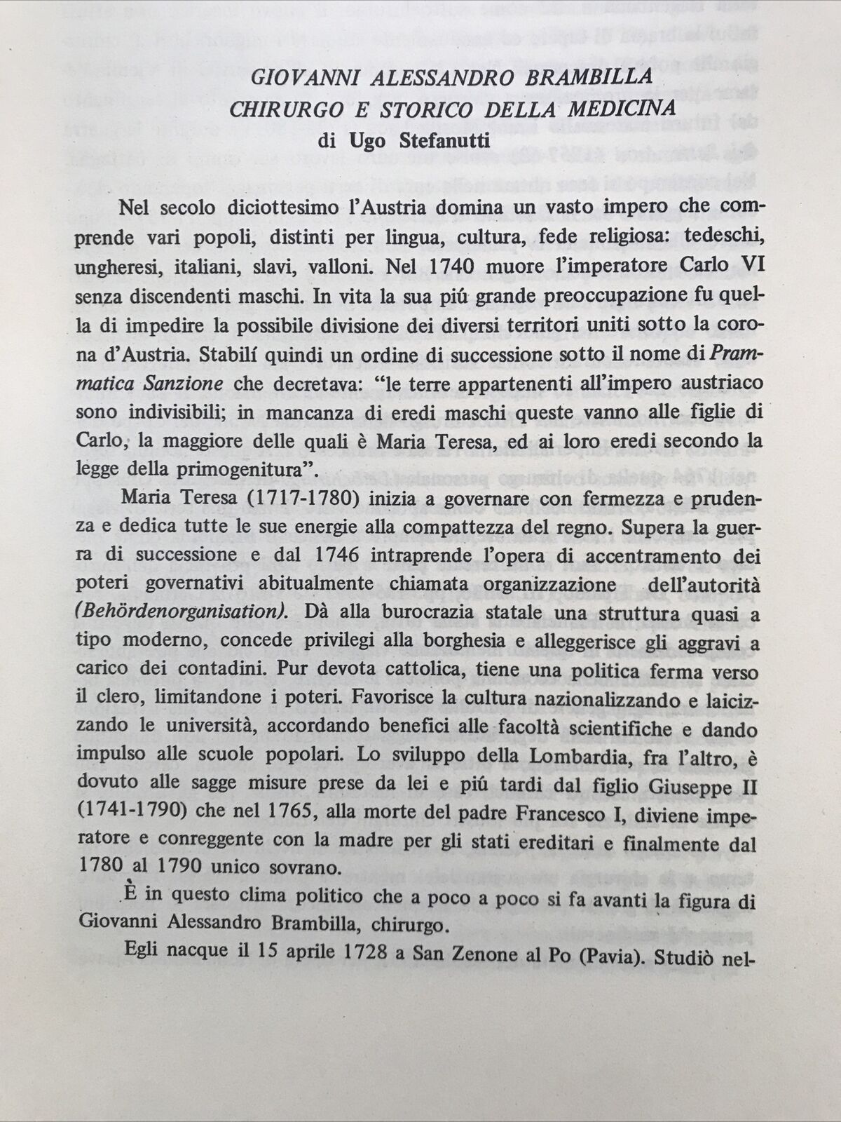 Storia Scoperte Fisic Medico Anatomico Chirurgiche illustri italiani Brambilla #