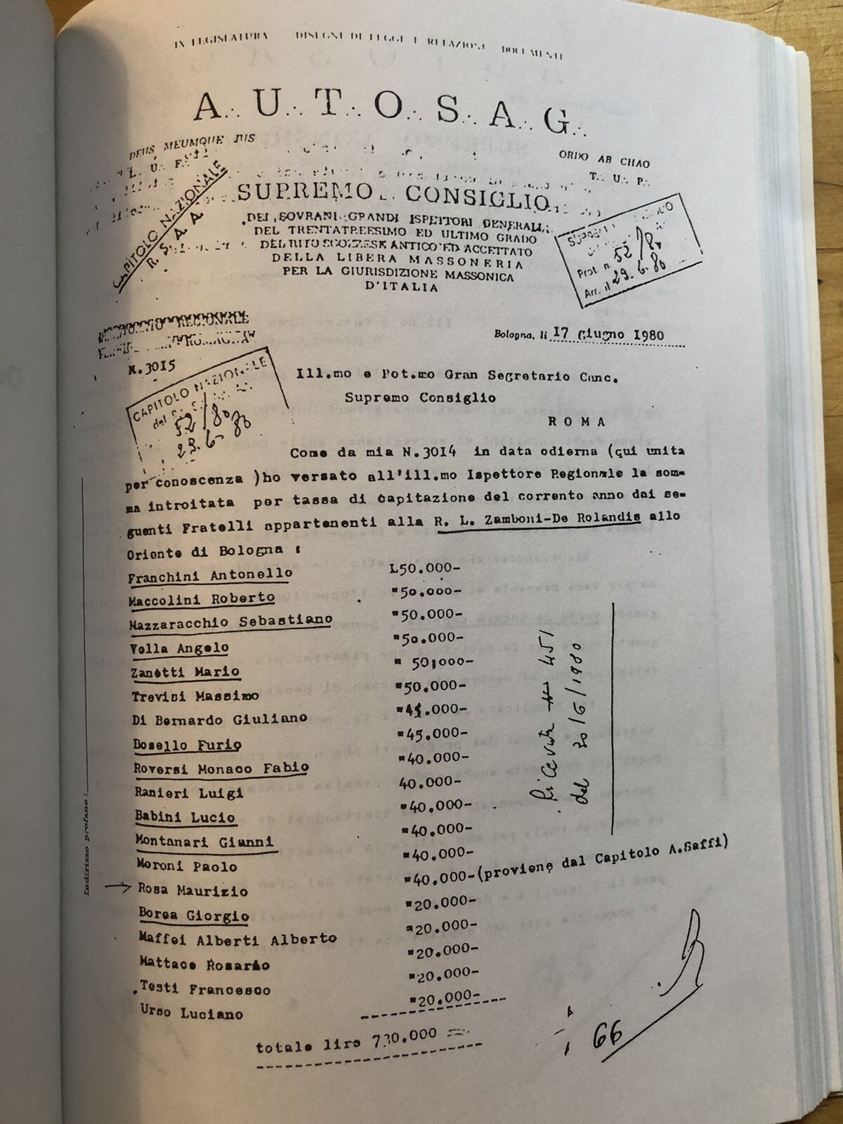 Massoni a Bologna - Leonida Casali, istituto di studi e ricerche 1989