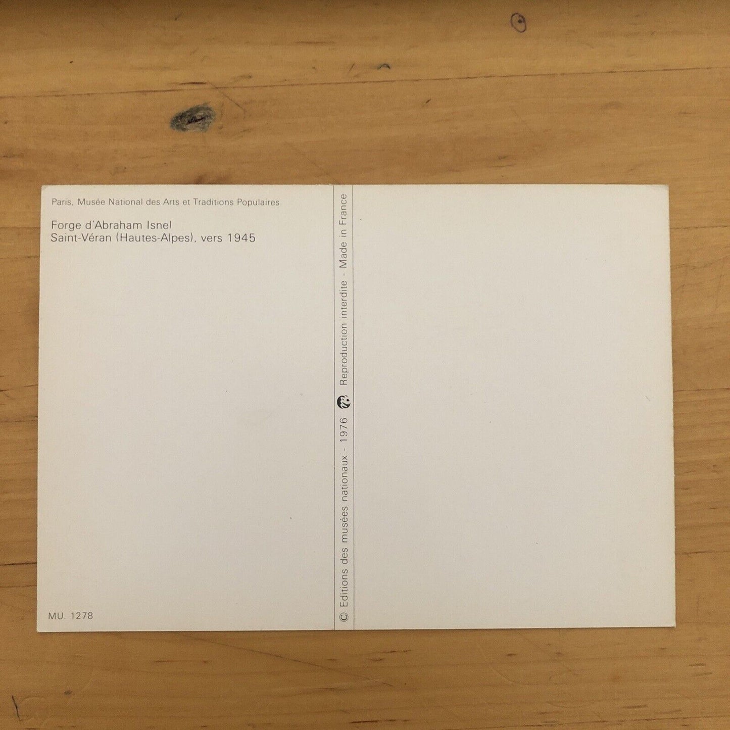 Cartolina postcard Paris musee national art et traditions populaires