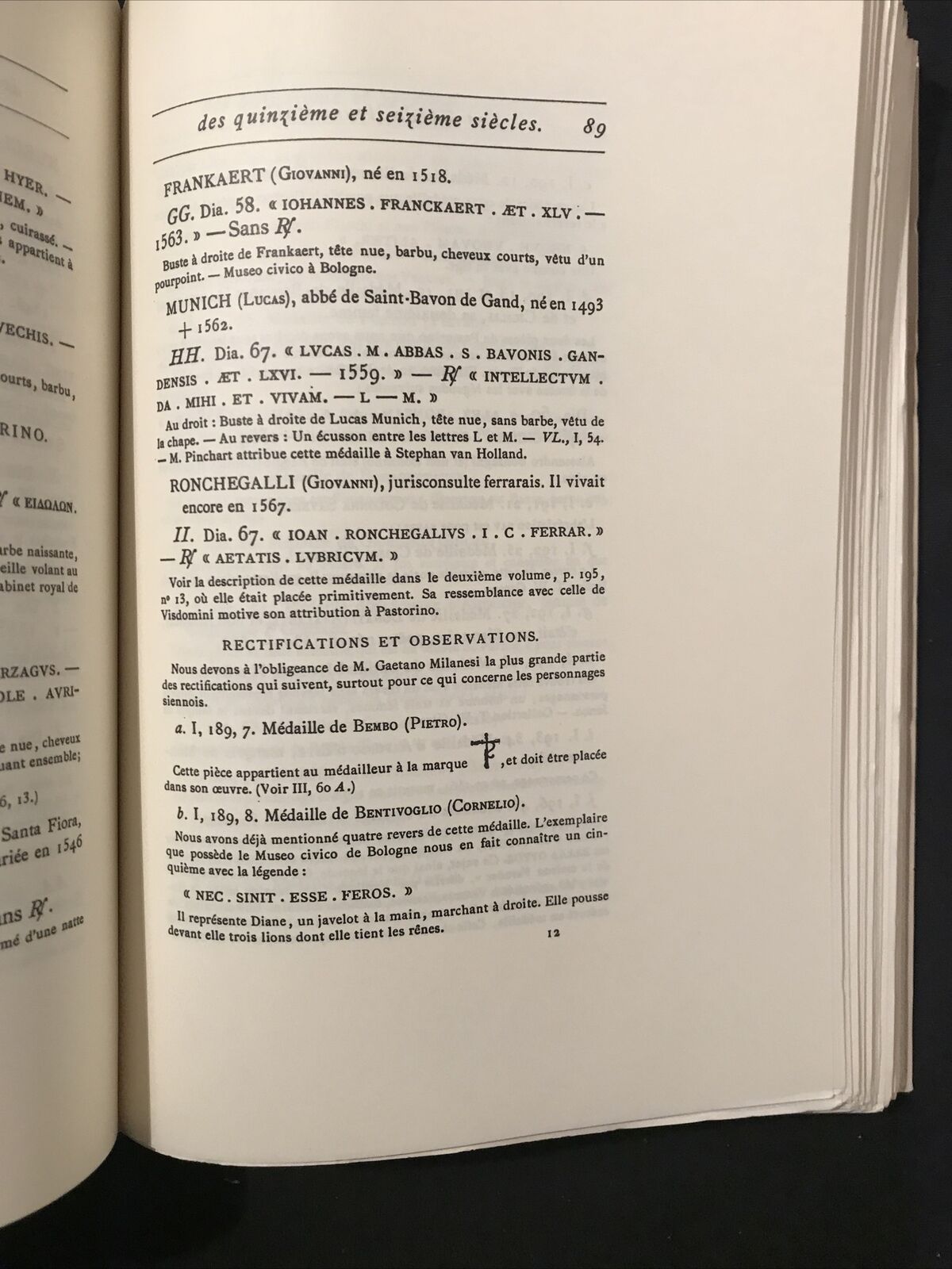 Les médailleurs italiens des XV et XVI siècles, FORNI RIST.ANASTATICA,TOME 3 #