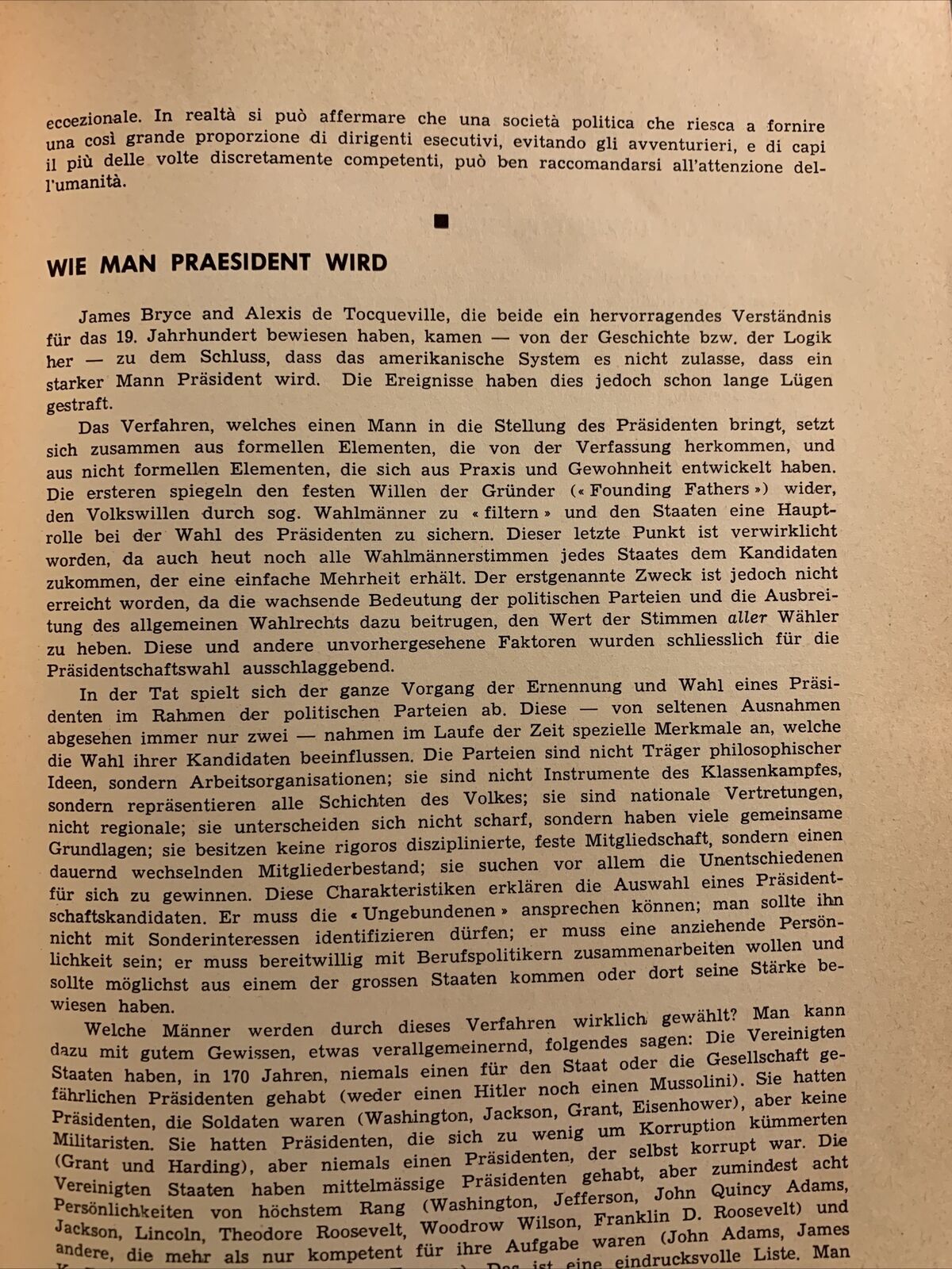 THE AMERICAN REVIEW, n. 1 - the presidential elections. Autumn 1960