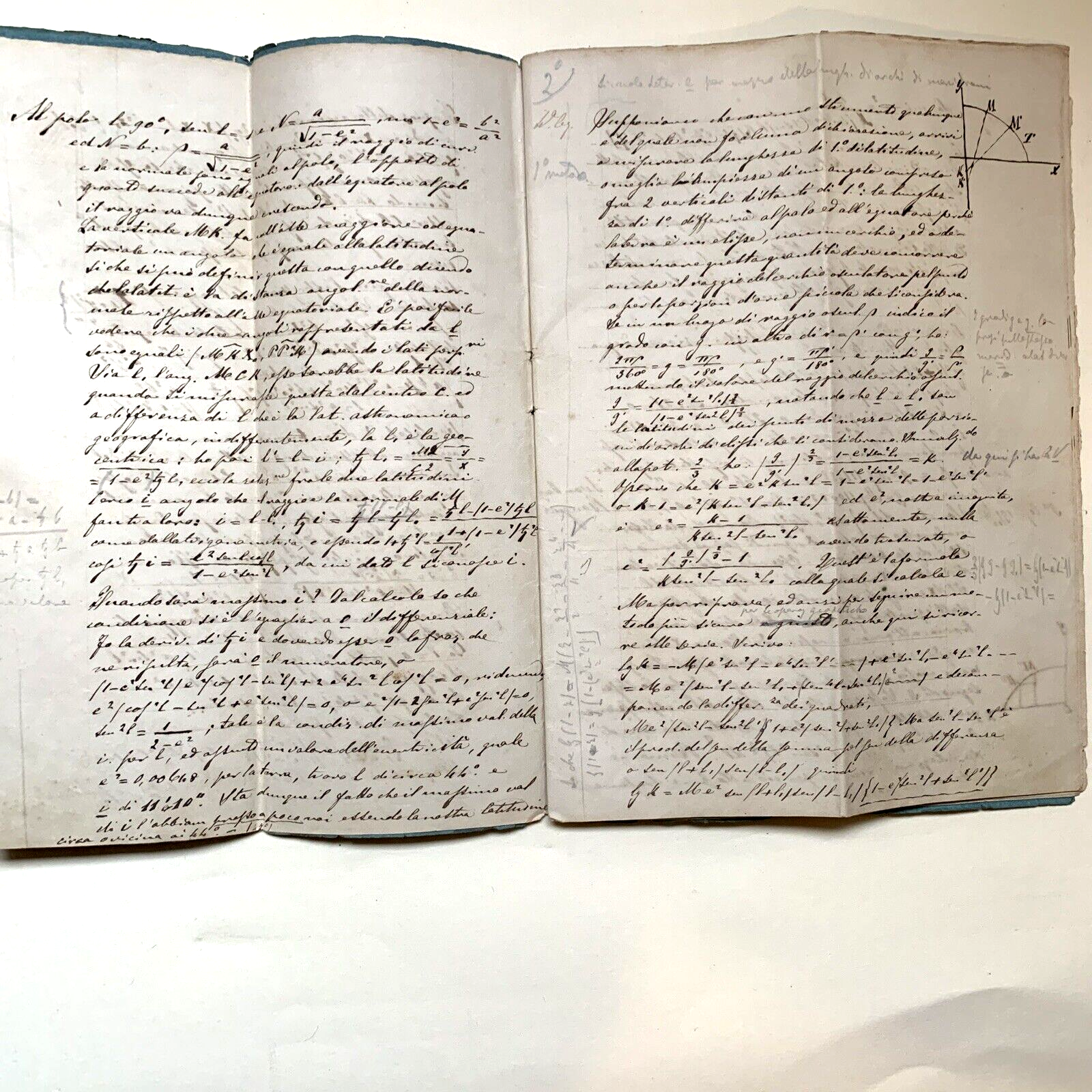 GOBBI BELCREDI Università Pavia 1876, Appunti di suo studente GEODESIA TEORETICA