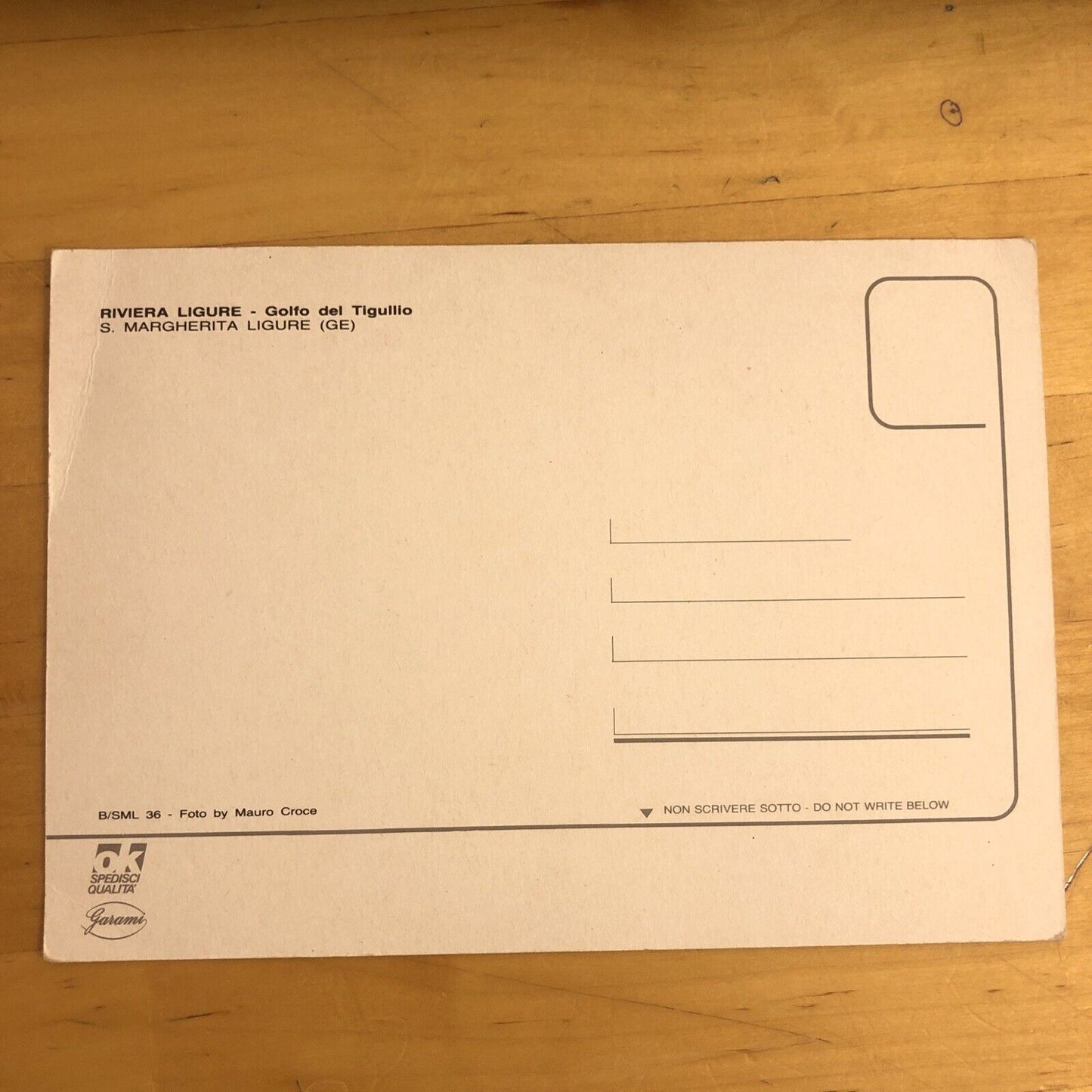 Cartolina SANTA MARIA LIGURE INIZIO SECOLO non viaggiata