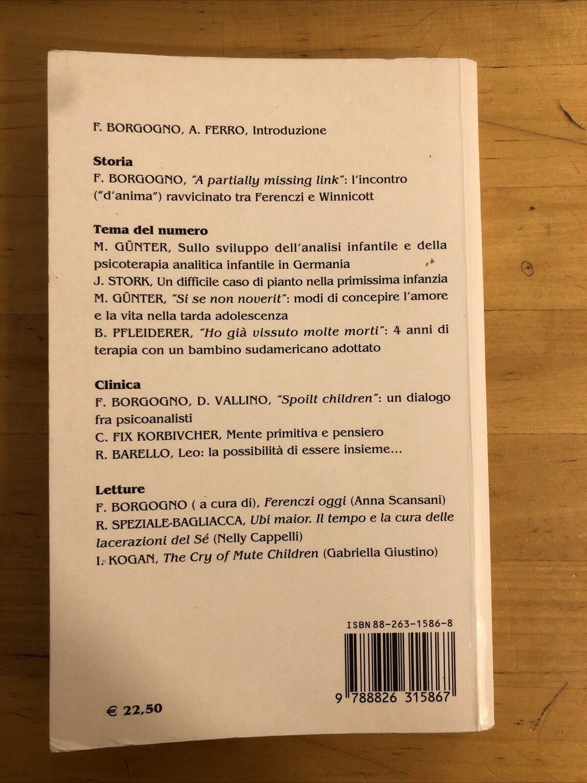 FUNZIONI ANALITICHE STATI PRIMITIVI DELLA MENTE PSICOPATOLOGIA, F. BORGOGNO