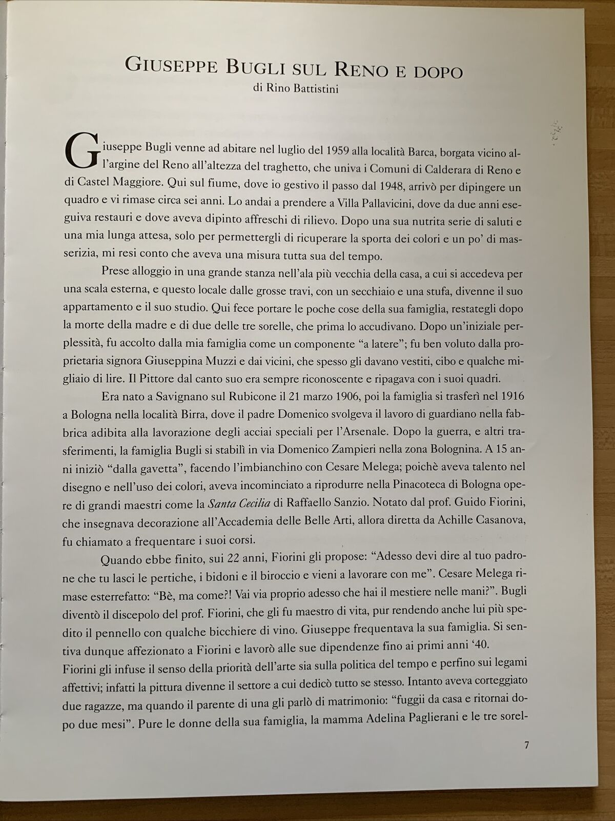 GIUSEPPE BUGLI - MOSTRA ANTOLOGICA COMUNE DI CASTEL MAGGIORE 1998 #