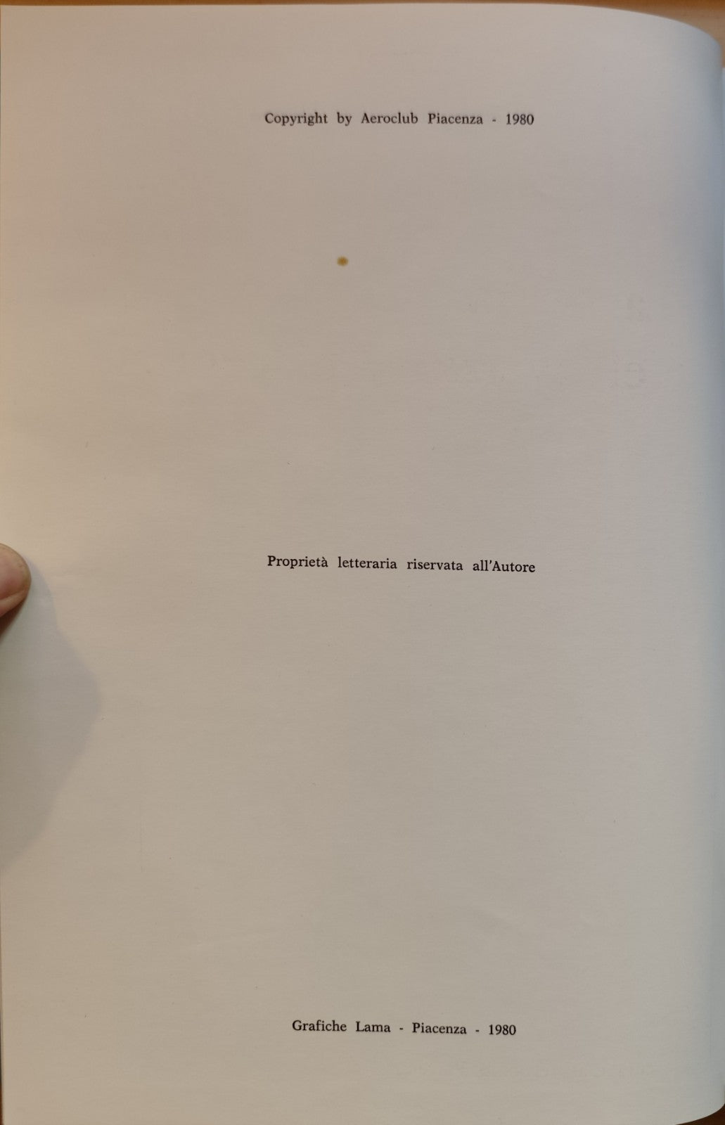 La storia dell'aviazione piacentina, Gaetano Cravedi, Aeroclub Piacenza 1980