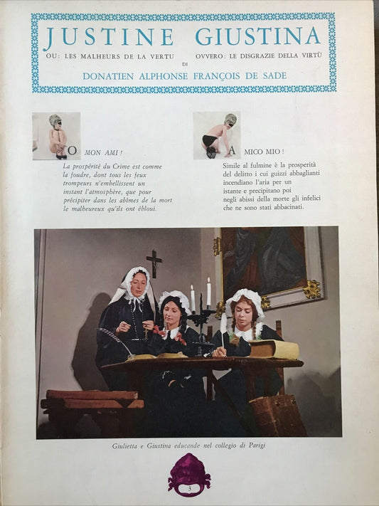 JUSTINE GIUSTINA LE DISGRAZIE DELLA VIRTÙ - Marchese De Sade 