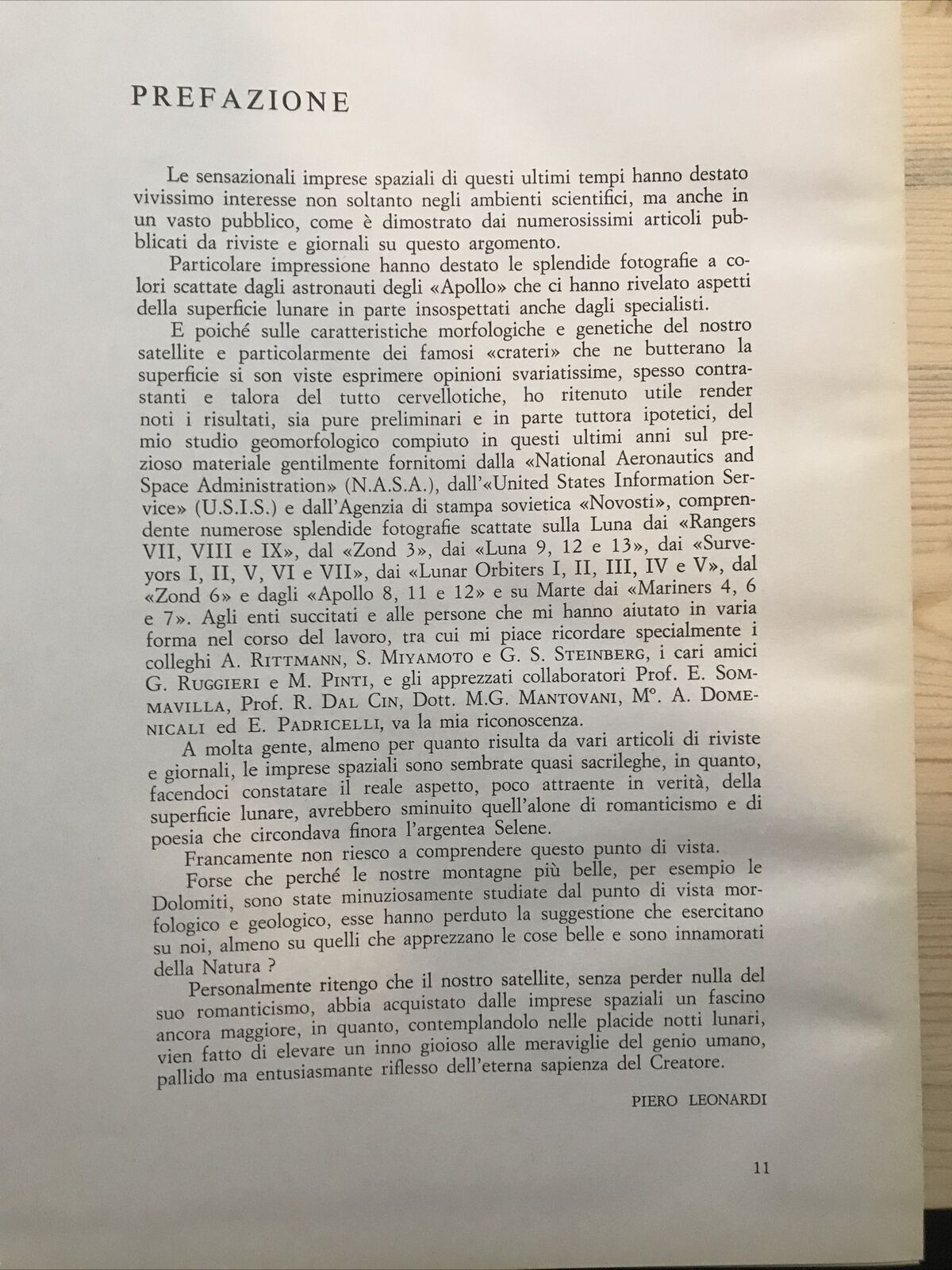 VULCANI E BOLIDI SULLA LUNA E SU MARTE - Piero Leonardi, Vallagarina ed. 1971