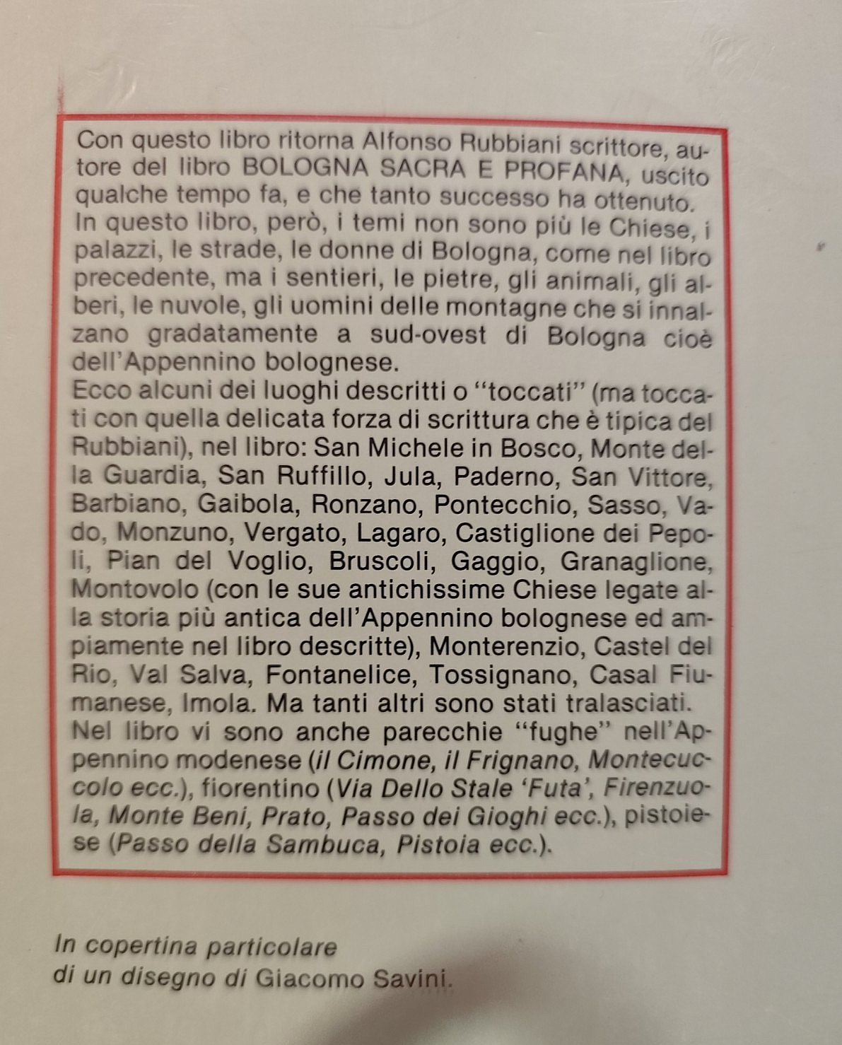 L'Appennino bolognese - Alfonso Rubbiani (Vergato Lagaro Granaglione Monterenzio