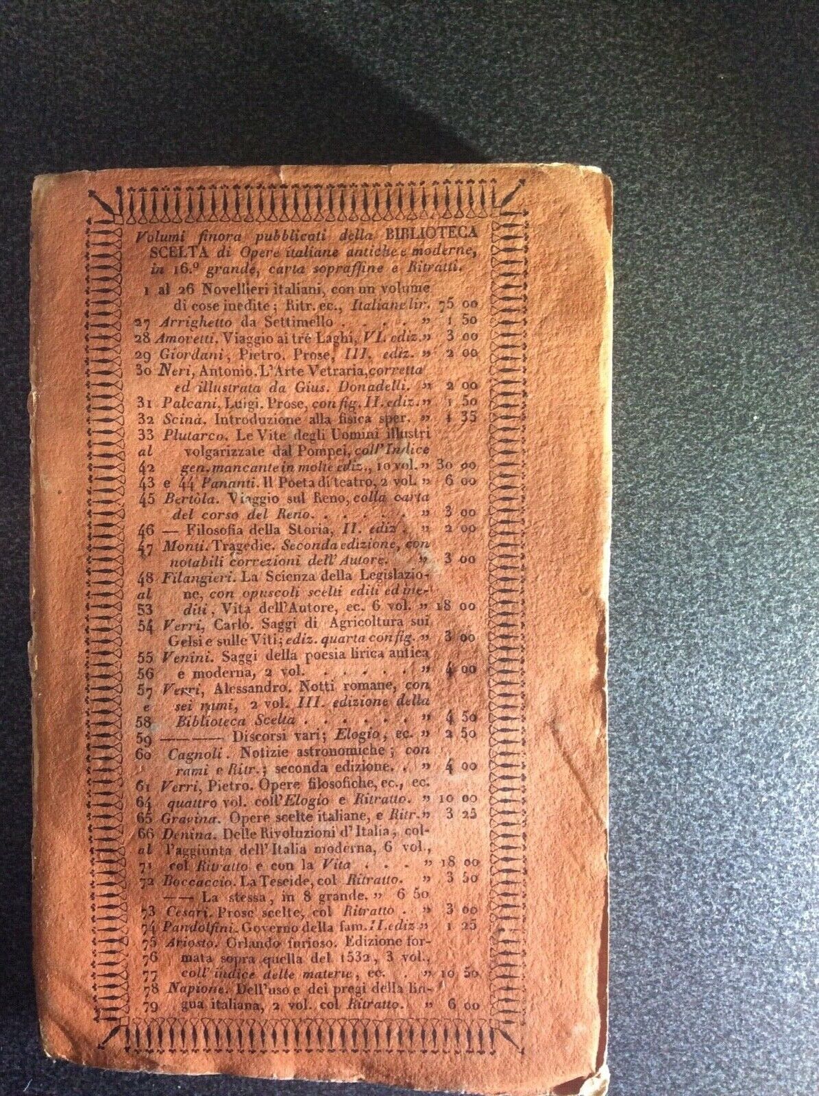 Raccolta de' novellieri Italiani, Novelle autori senesi FORTINI, SERMINI, 1815