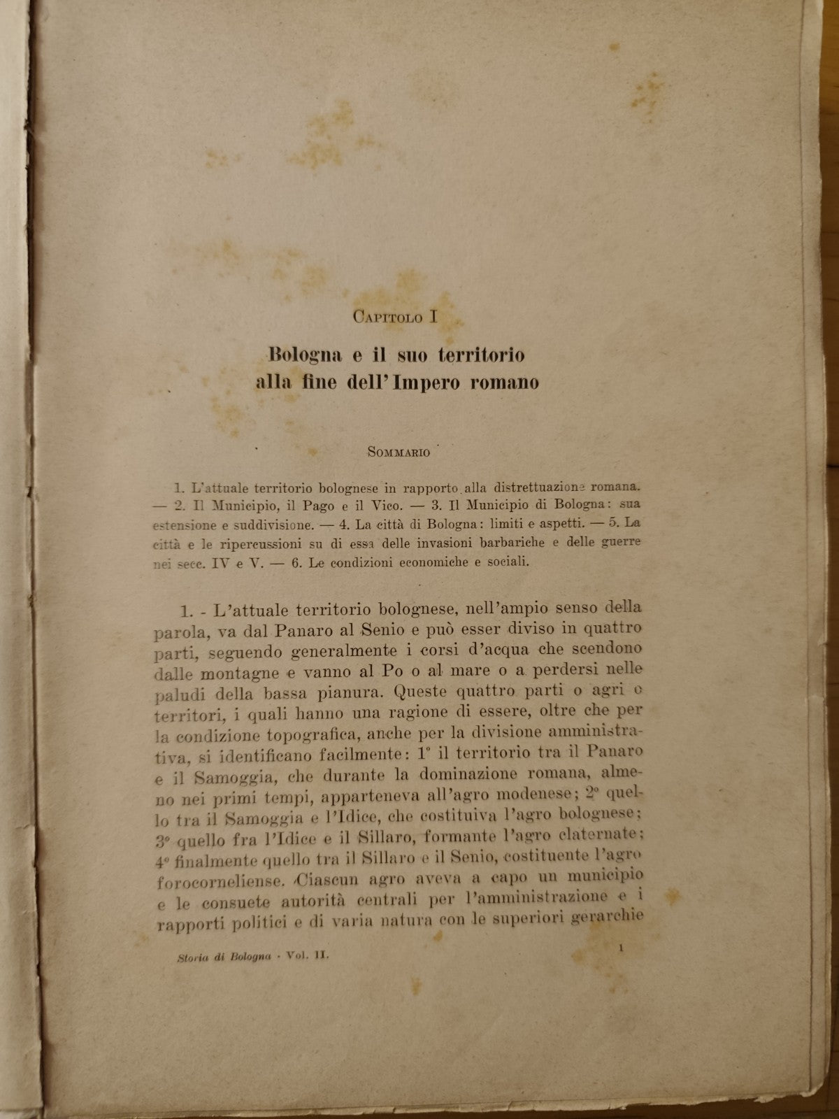 Storia di Bologna volume secondo Albano Sorbelli, 1938 dalla origini del cristi