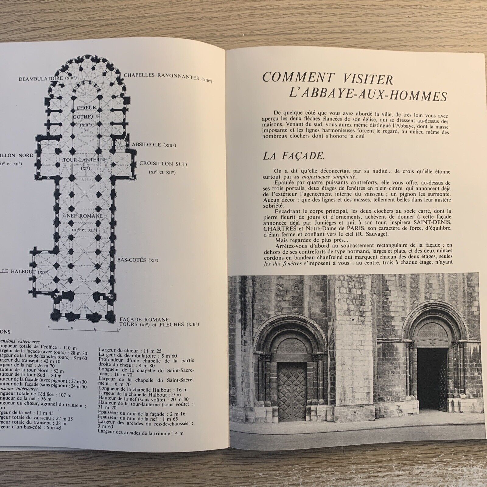 L'ABBAYE AUX HOMMES, Pierre Gouhier. Saint-Etienne de Caen. Cefag 1960