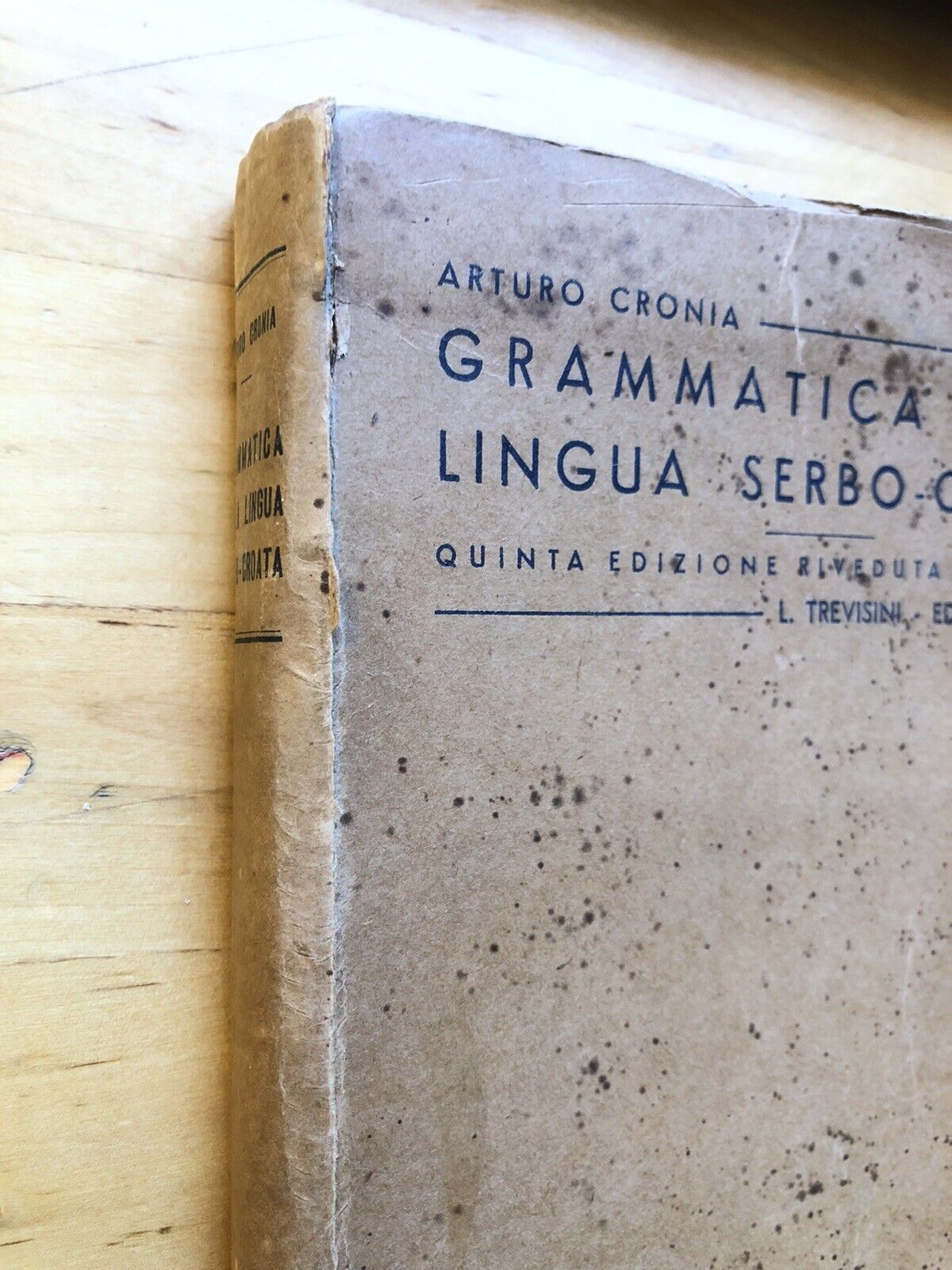 Grammatica della lingua Serbo-Croata, Arturo Cronia, Trevisini 1941