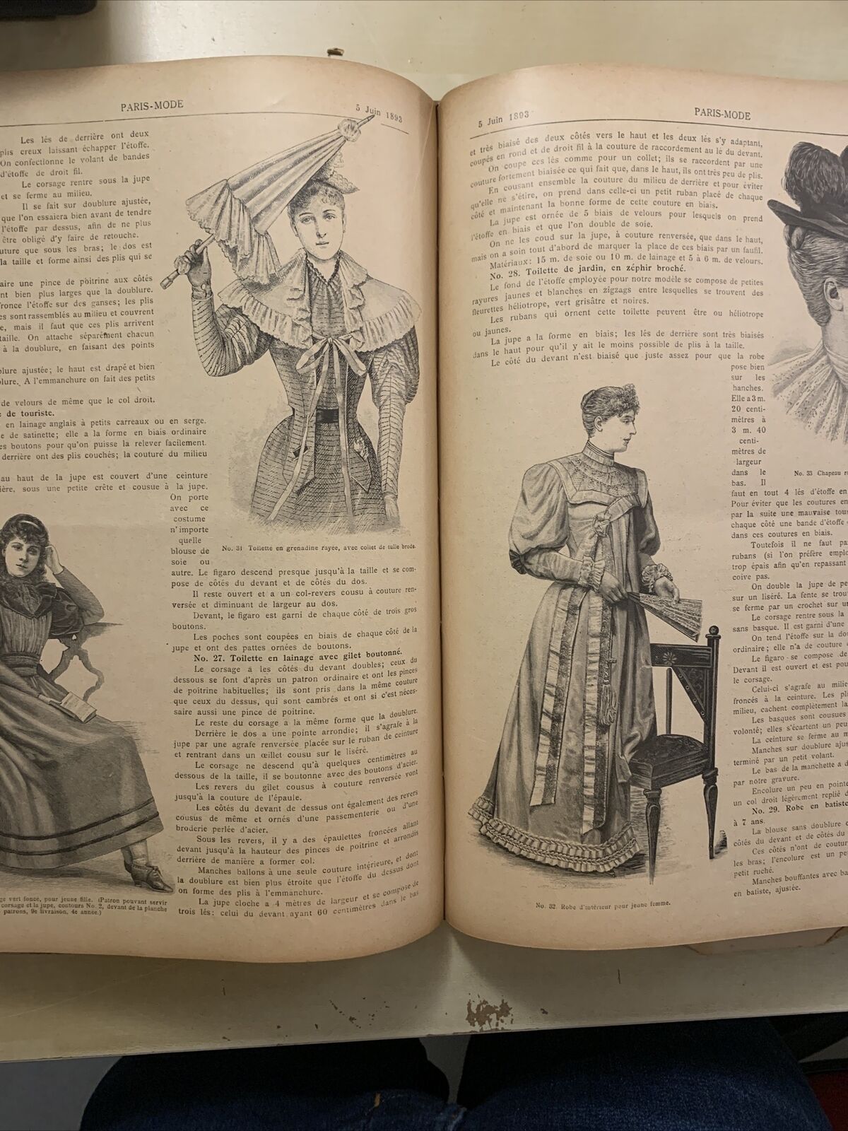 PARIS MODE antique french fashion magazine. Mode français 1893. 24 issues