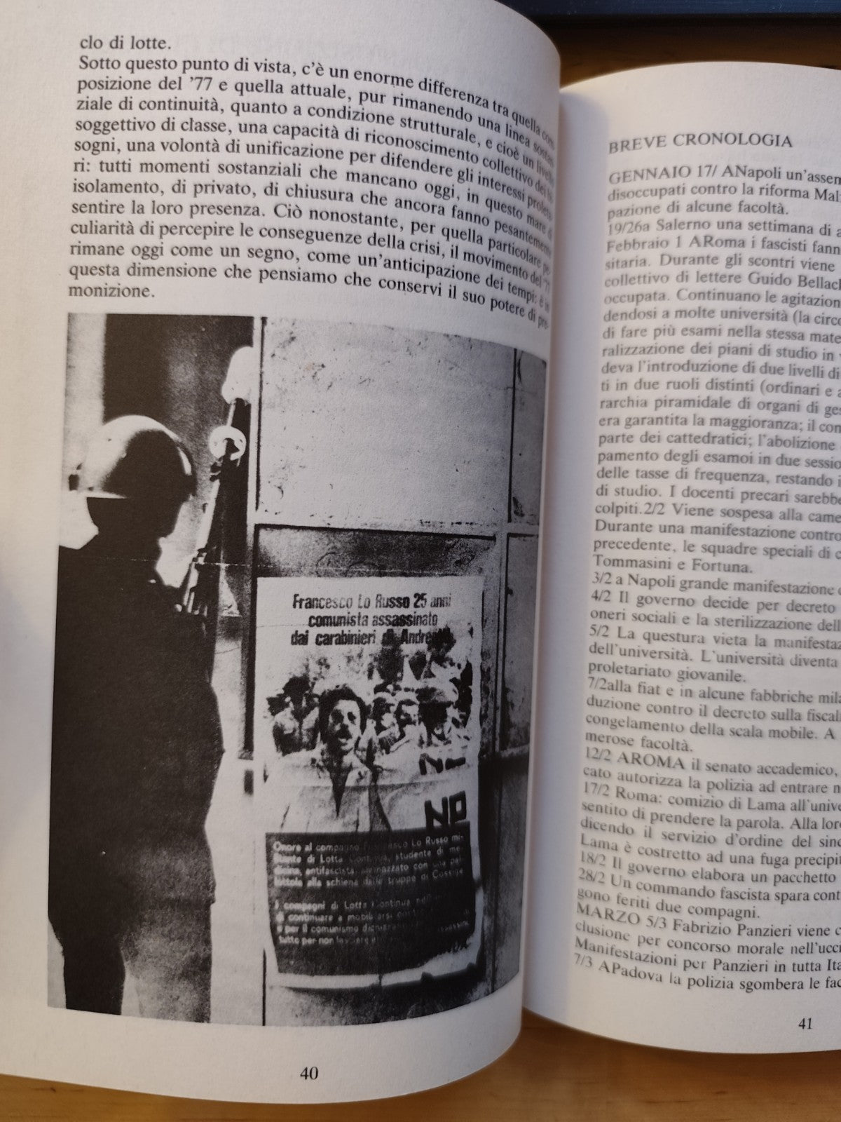 Piccola città, Francesco Lorusso Movimento del ’77 Movimento studentesco Bologna