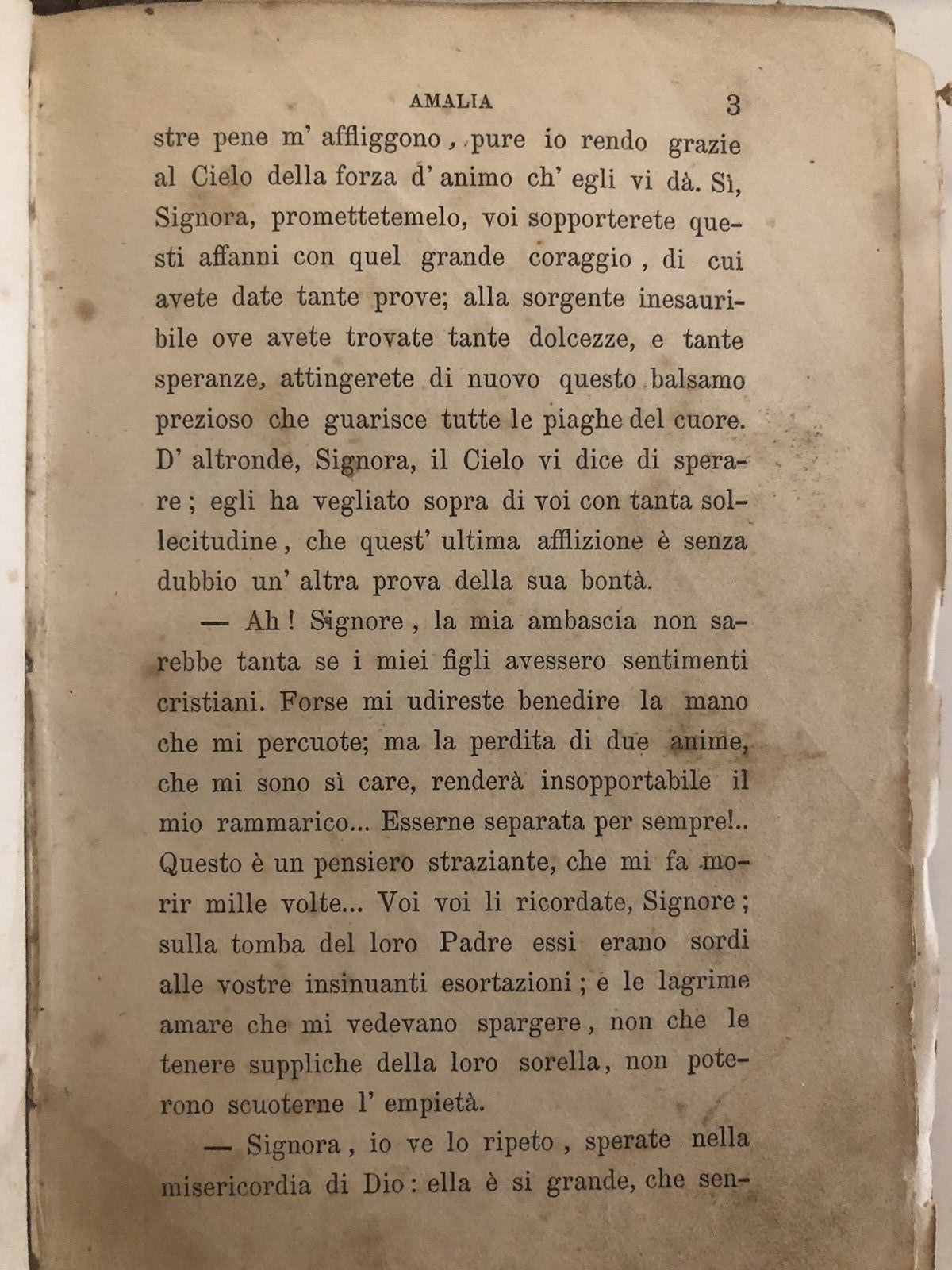 Amalia il trionfo della pietà - L. Bernier - Tipografia Mareggiani 1865