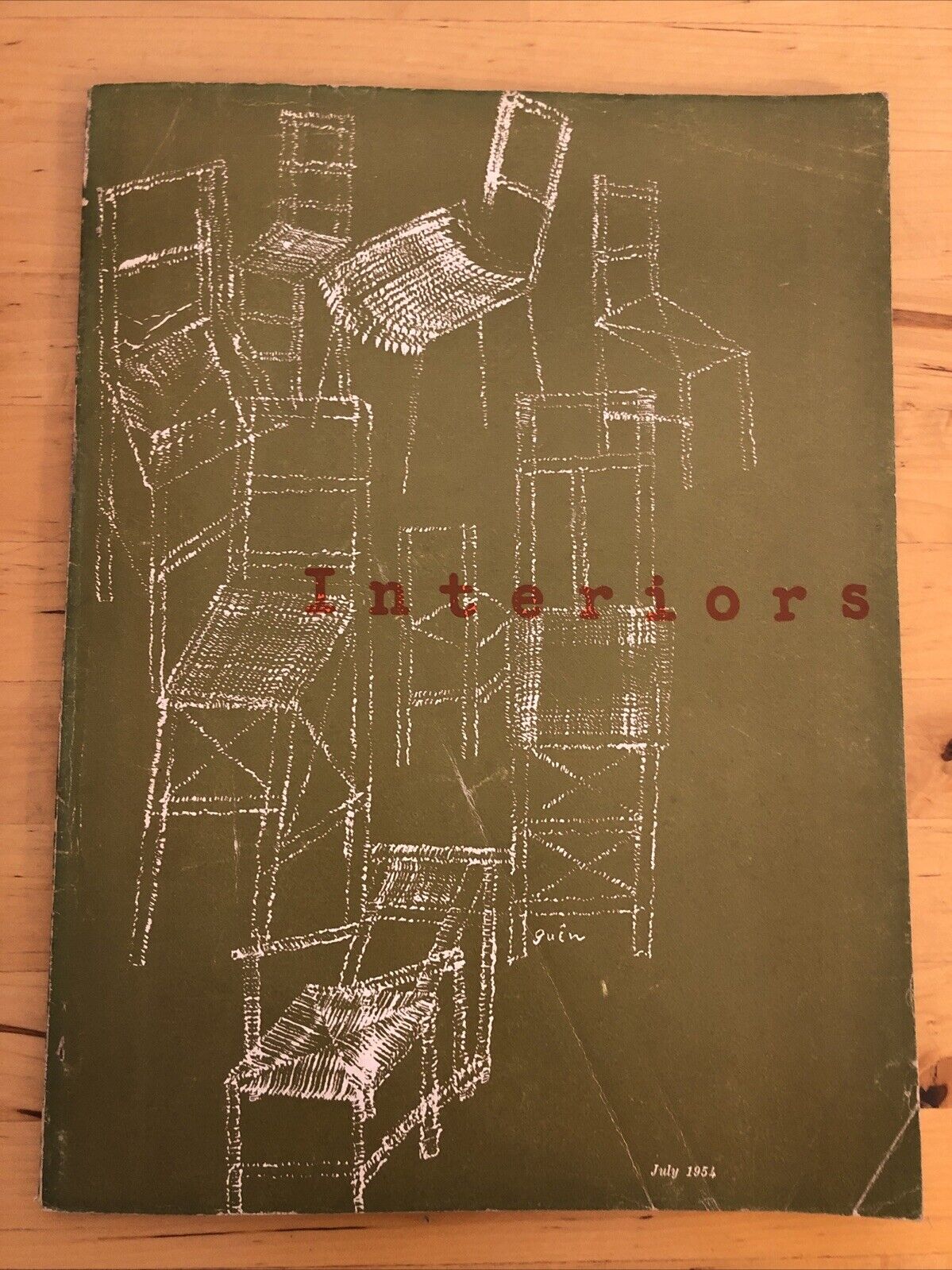 INTERIORS MAGAZINE JULY 1954 Olga Gueft - Interiors, design, architecture