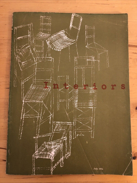 INTERIORS MAGAZINE JULY 1954 Olga Gueft - Interiors, design, architecture