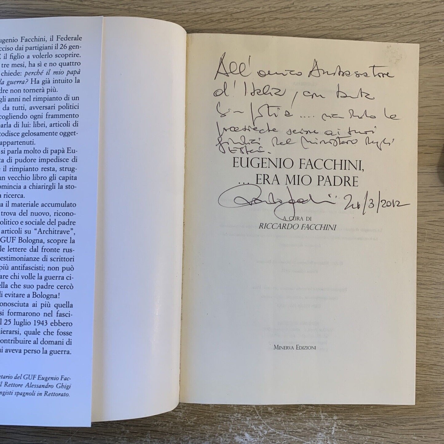 EUGENIO FACCHINI ERA MIO PADRE, Riccardo Facchini. Minerva Edizioni 2012
