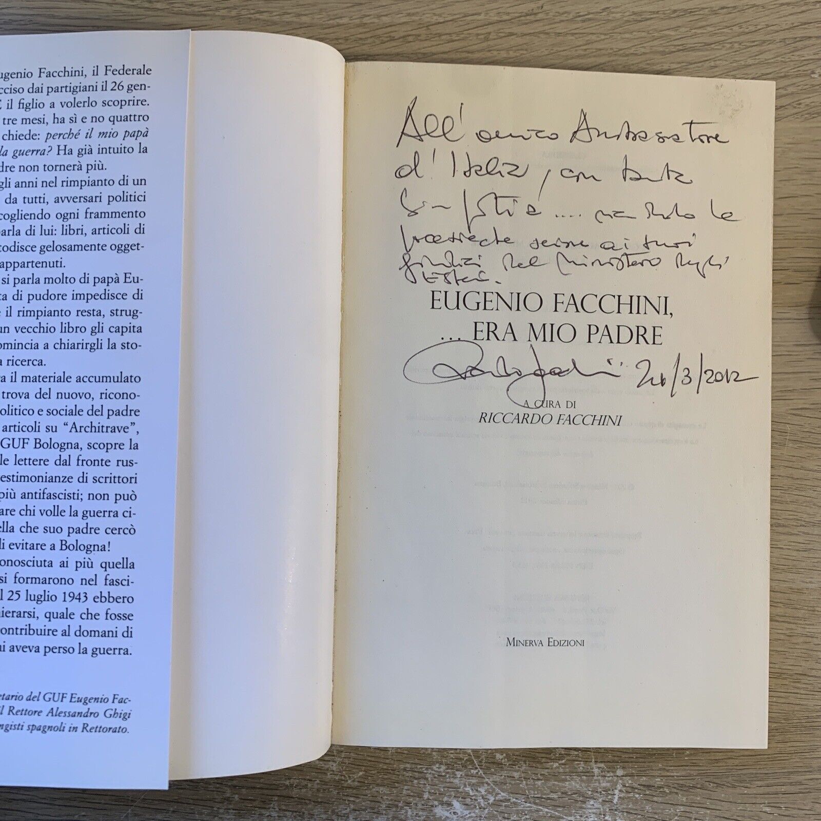 EUGENIO FACCHINI ERA MIO PADRE, Riccardo Facchini. Minerva Edizioni 2012