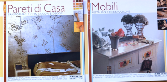 Mobili restauro e decorazione, Pareti di casa colori e decori. Gribaudo 2 voll.