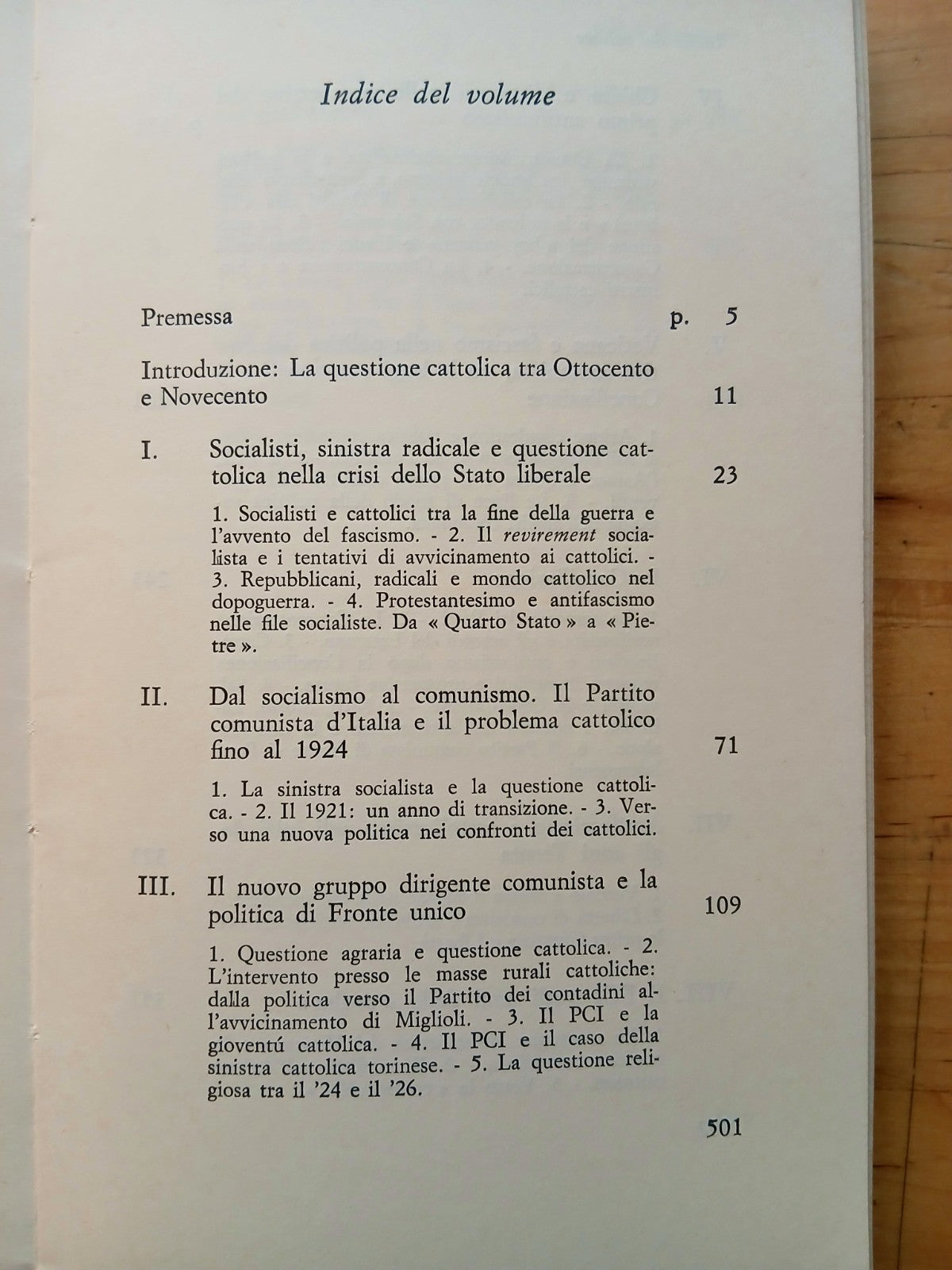 La questione cattolica nella sinistra Italiana 1919-1939, P. Giorgio Zunino 1977
