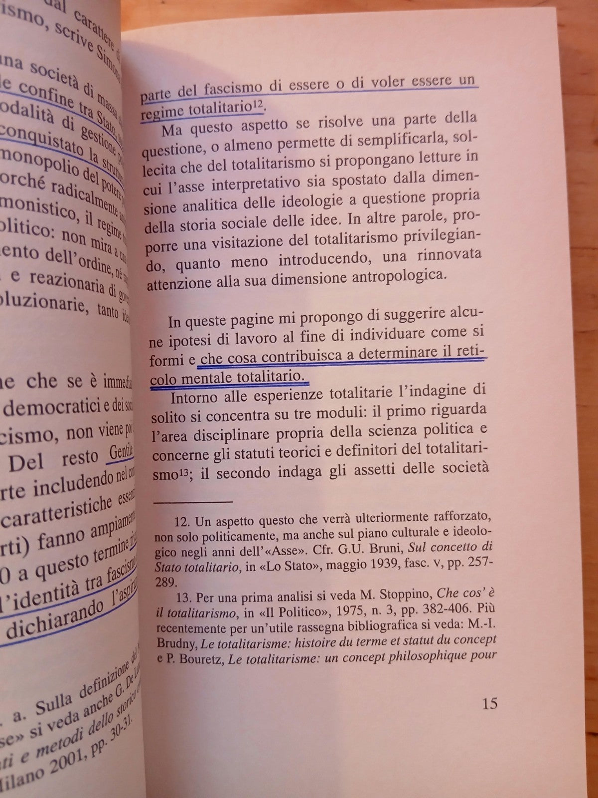 La mentalità totalitaria - David Bidussa - Morcelliana 2001 - SOTTOLINEATURE
