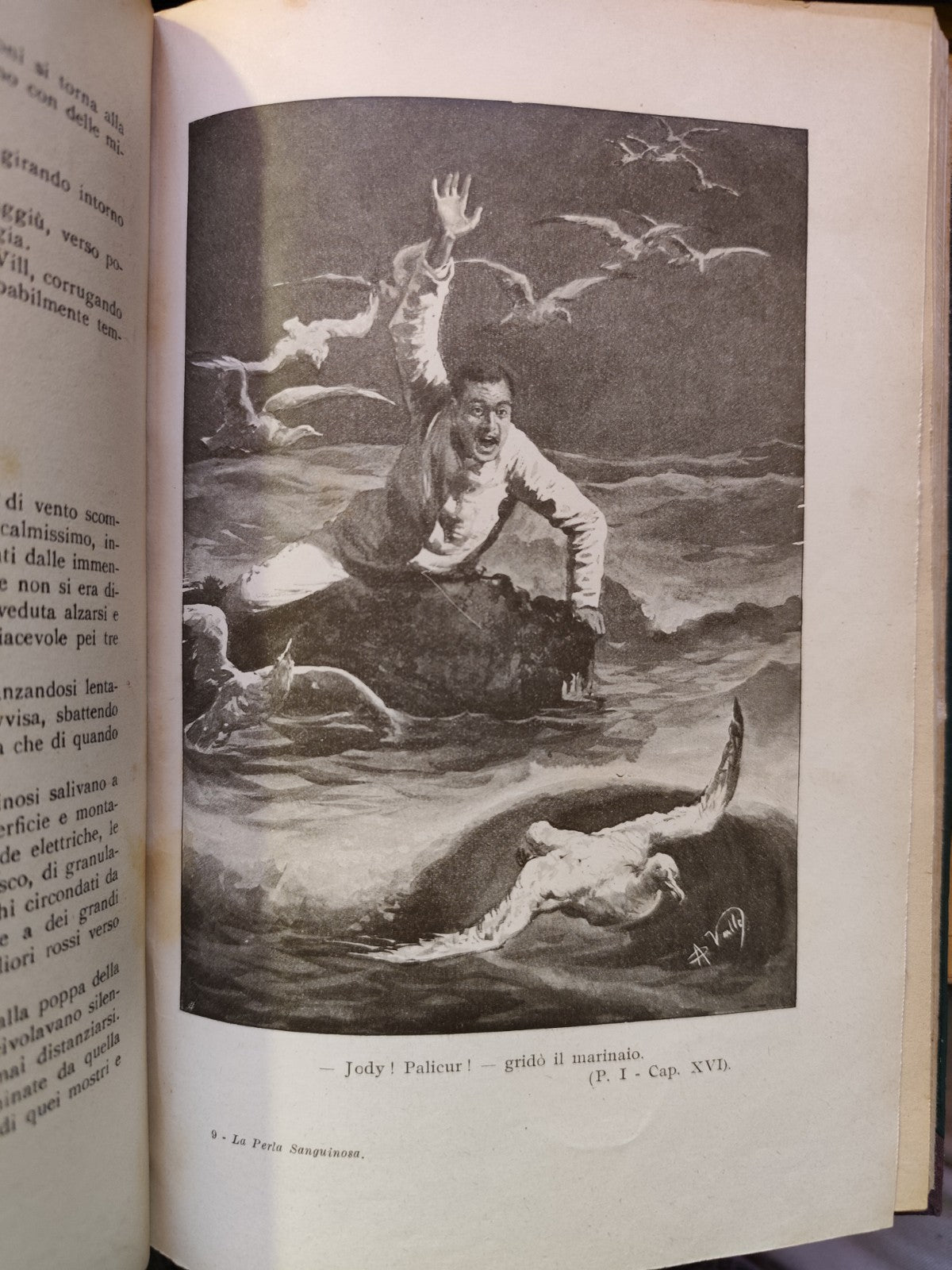 La perla sanguinosa - Emilio Salgari, Vallardi 1943