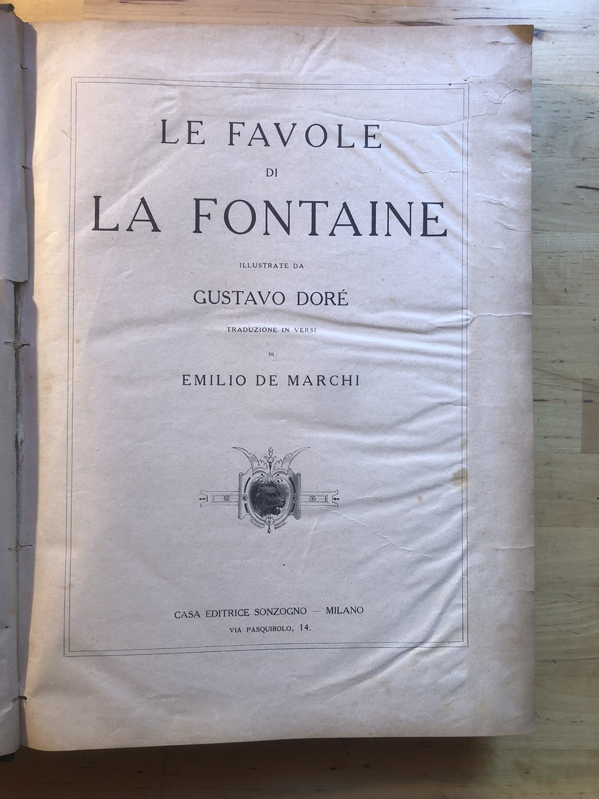 Le favole di La Fontaine - Gustavo Dorè, Emilio De Marchi.  primi del '900 s.d.