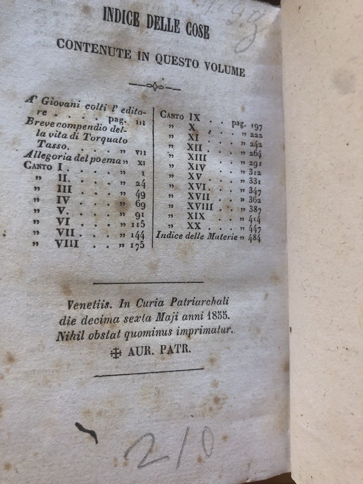 La Gerusalemme liberata, Torquato Tasso 1857 - Antonelli