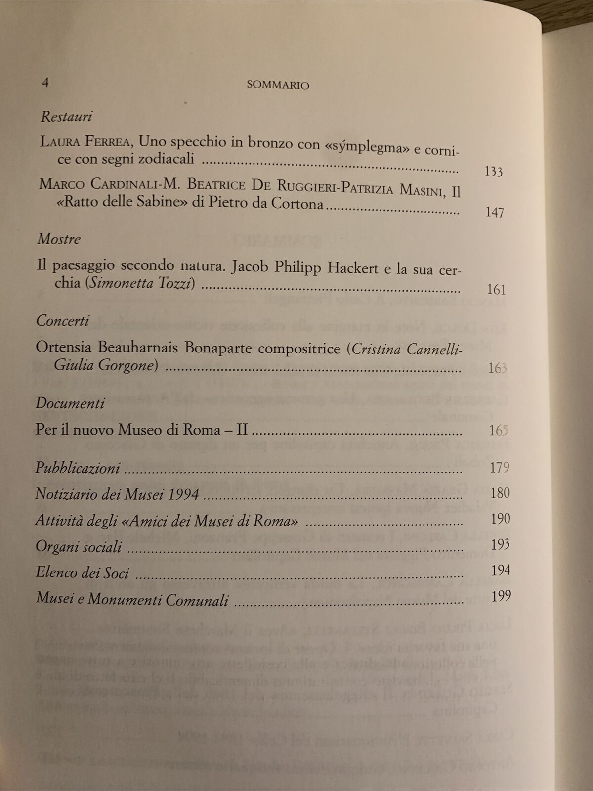 BOLLETTINO DEI MUSEI COMUNALI DI ROMA IX 1995 - NUOVA SERIE