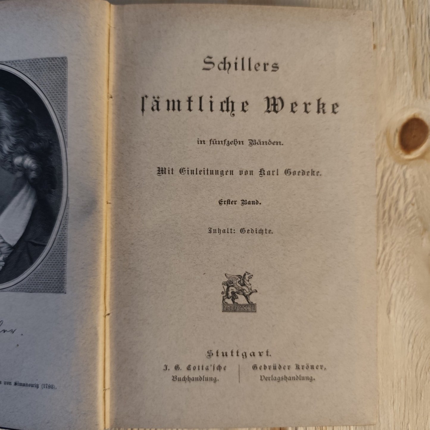 Schillers sämtliche Werke - 10 Bände (1-7, 9-11) - Cotta / Kröner - Stuttgart