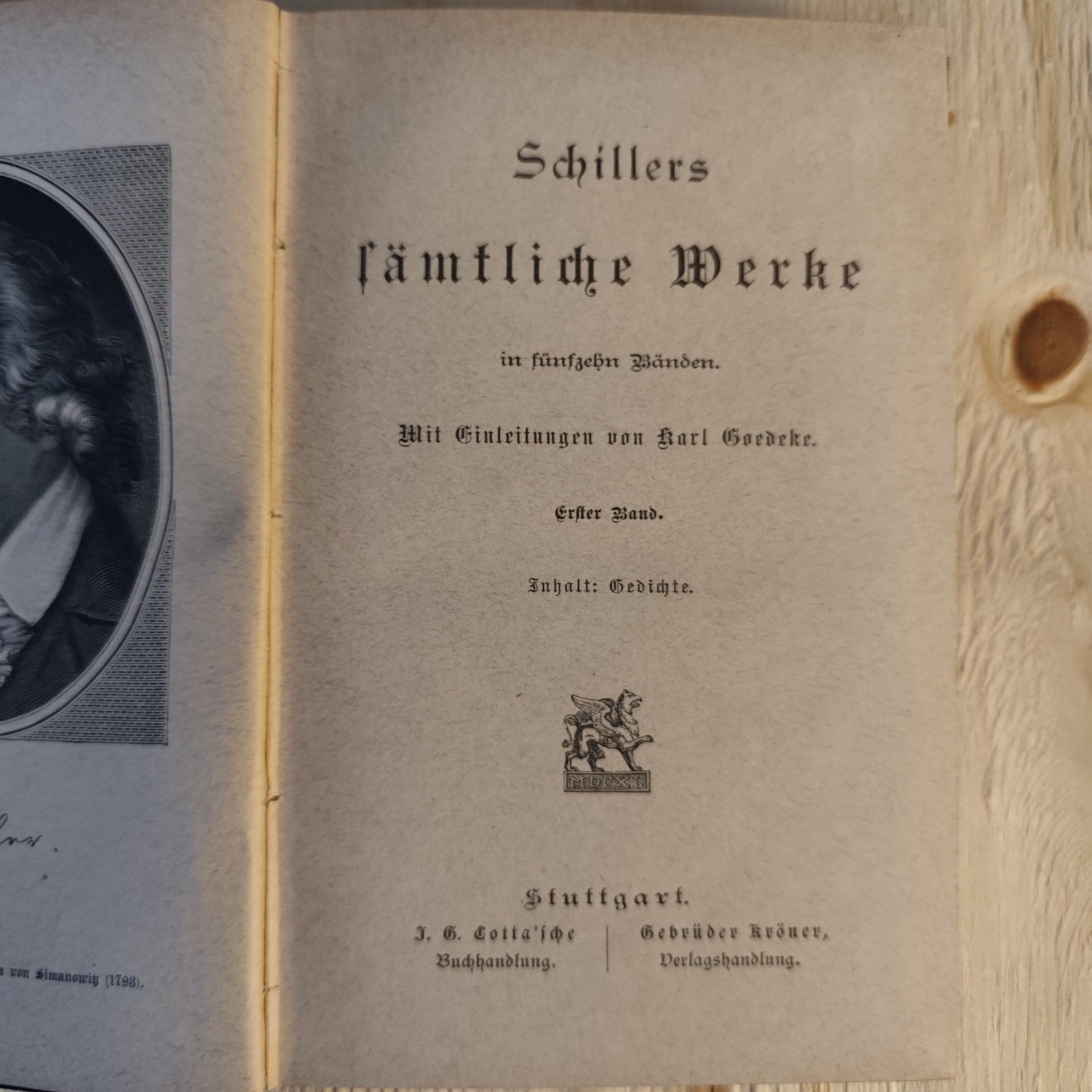 Schillers sämtliche Werke - 10 Bände (1-7, 9-11) - Cotta / Kröner - Stuttgart