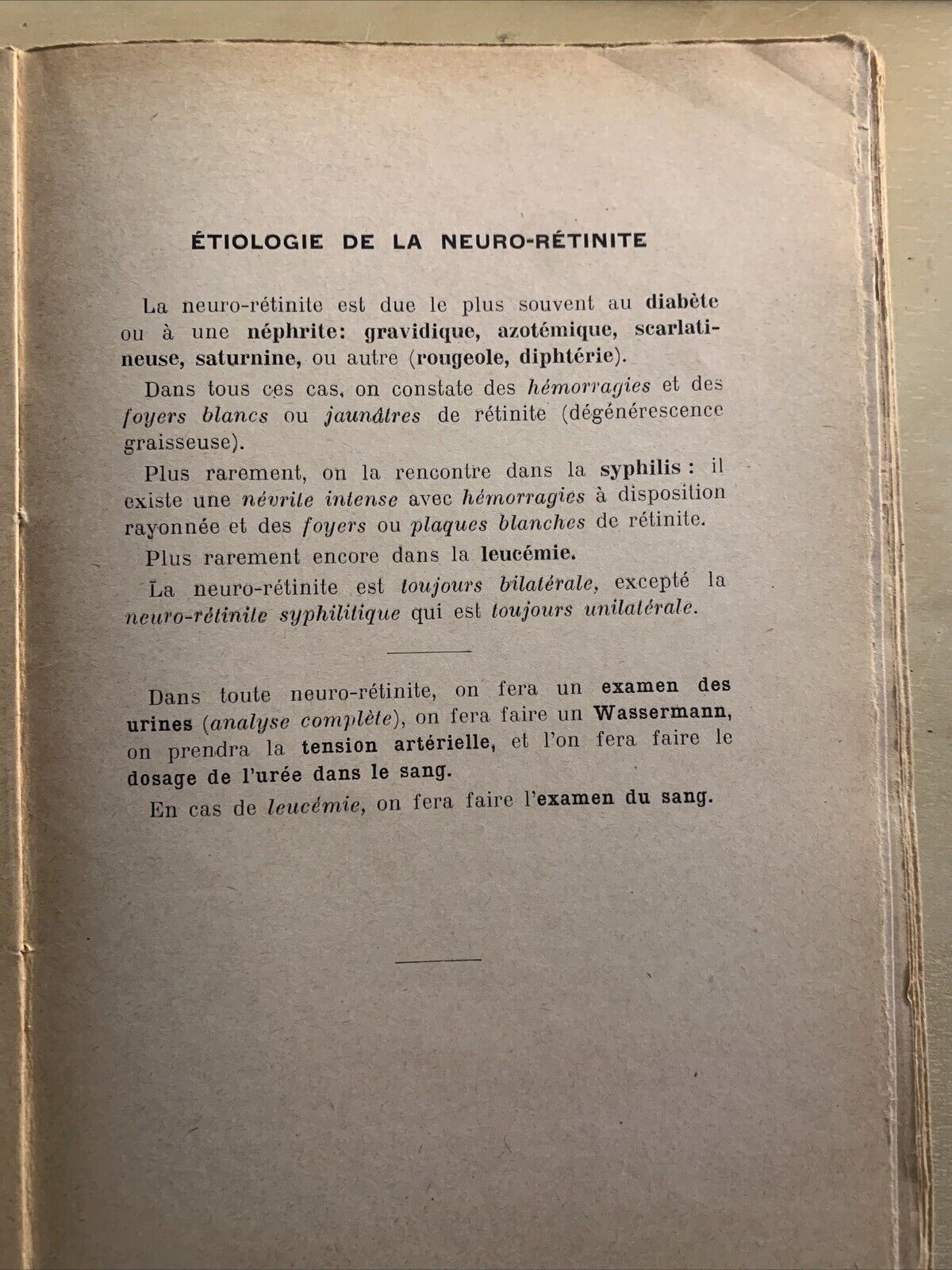 MANUEL DE SEMEIOLOGIE OCULAIRE - SELTER, Bailliere & fils 1931 #