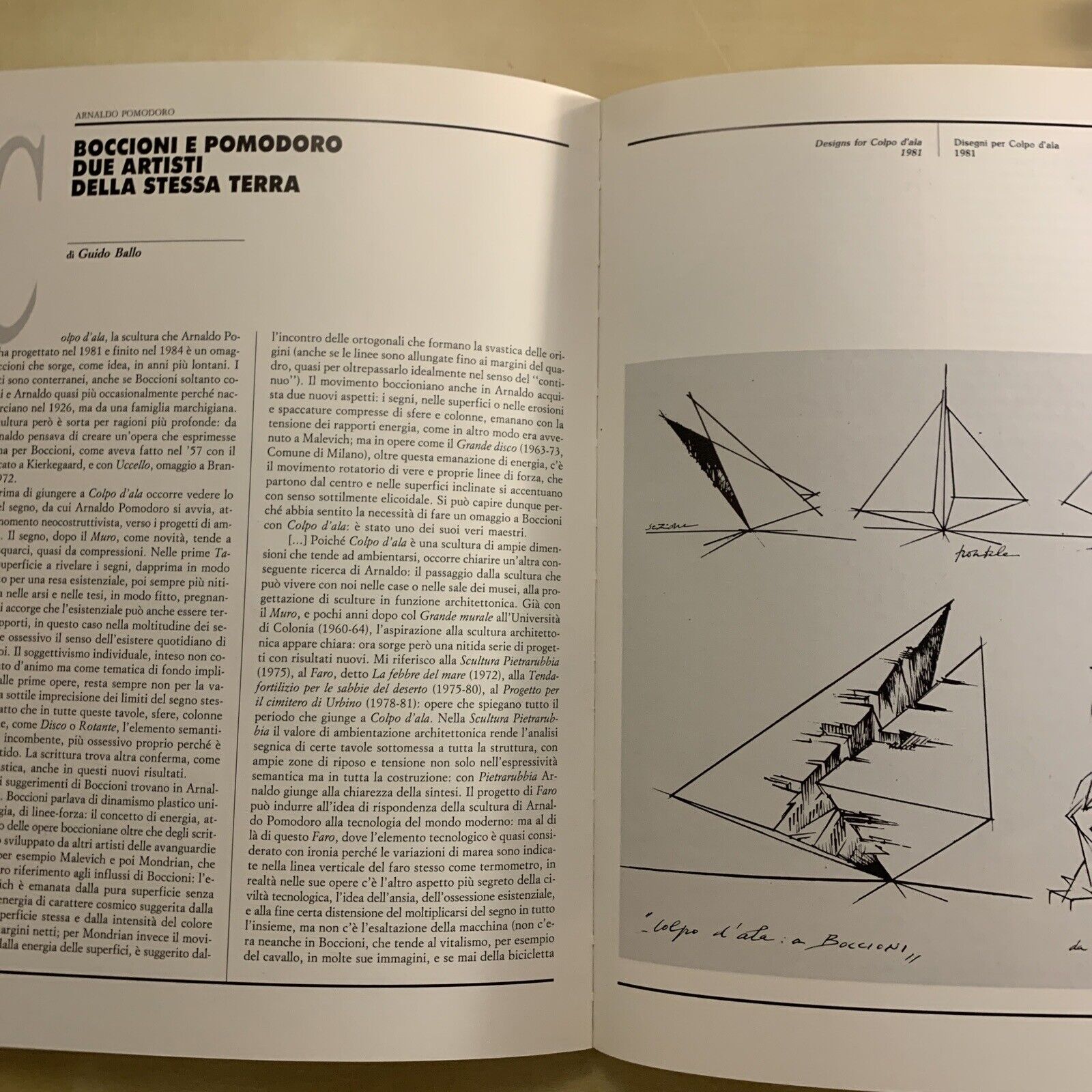 ARNALDO POMODORO - COLPO D'ALA 1988