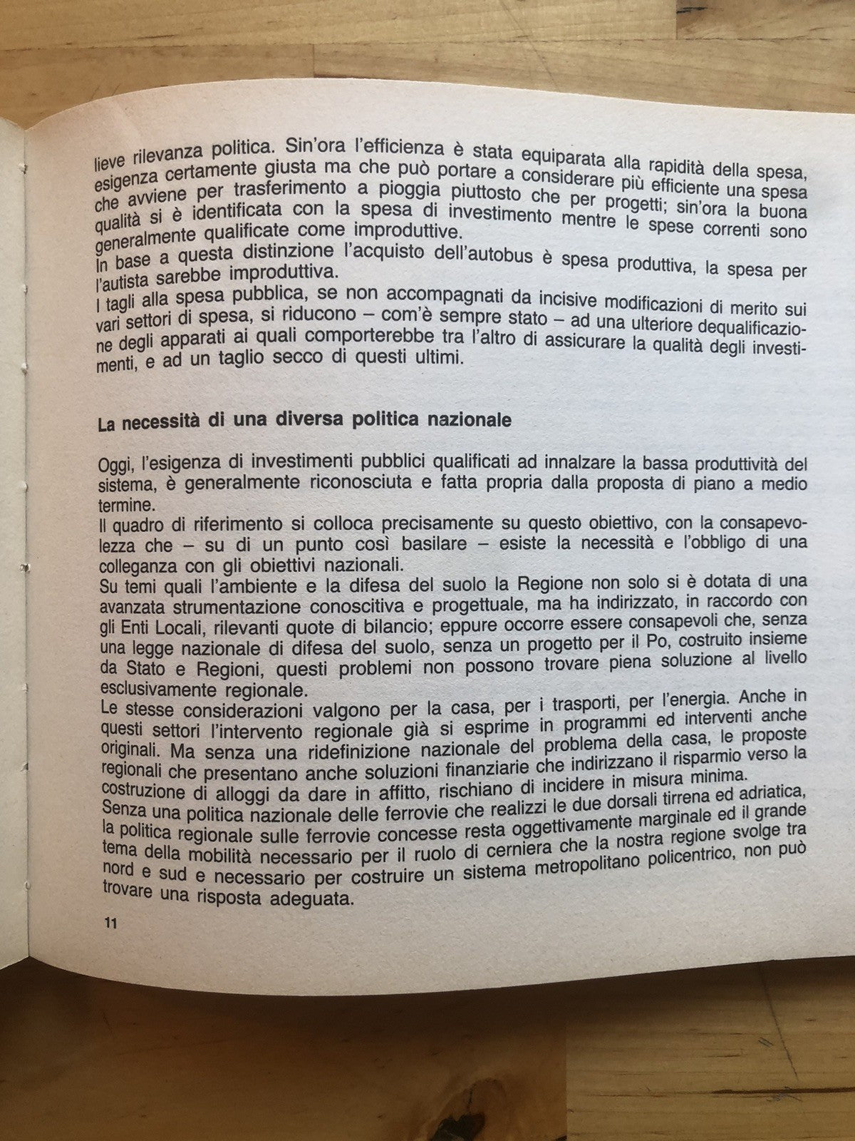 Linee per il quadro di riferimento del programma regionale di sviluppo 1982-'85