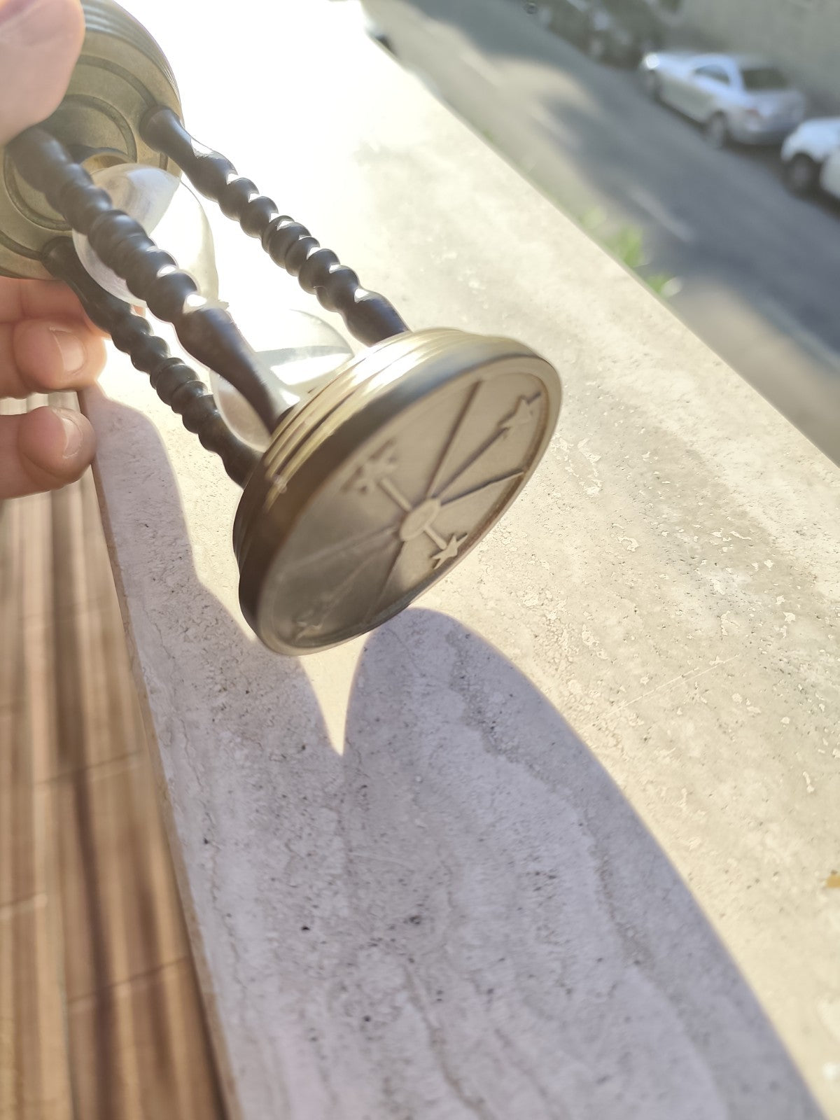 Clessidra antica in Ottone - vintage oggetto da arredamento collezione antico