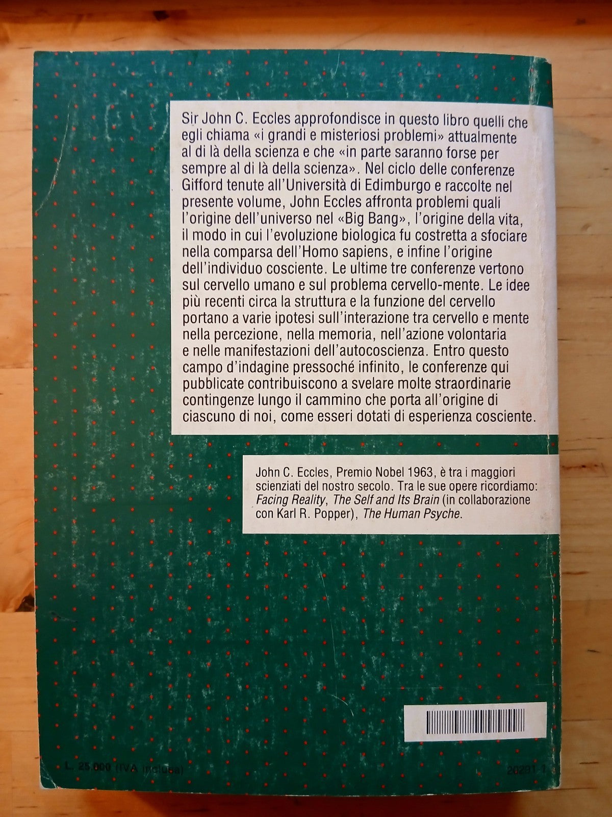 Il mistero uomo di John C. Eccles - Il Saggiatore 1983